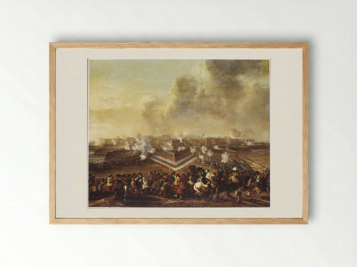 The Storming of Coevorden, 30 December 1672 - Pieter Wouwerman - Framed Print Wood
