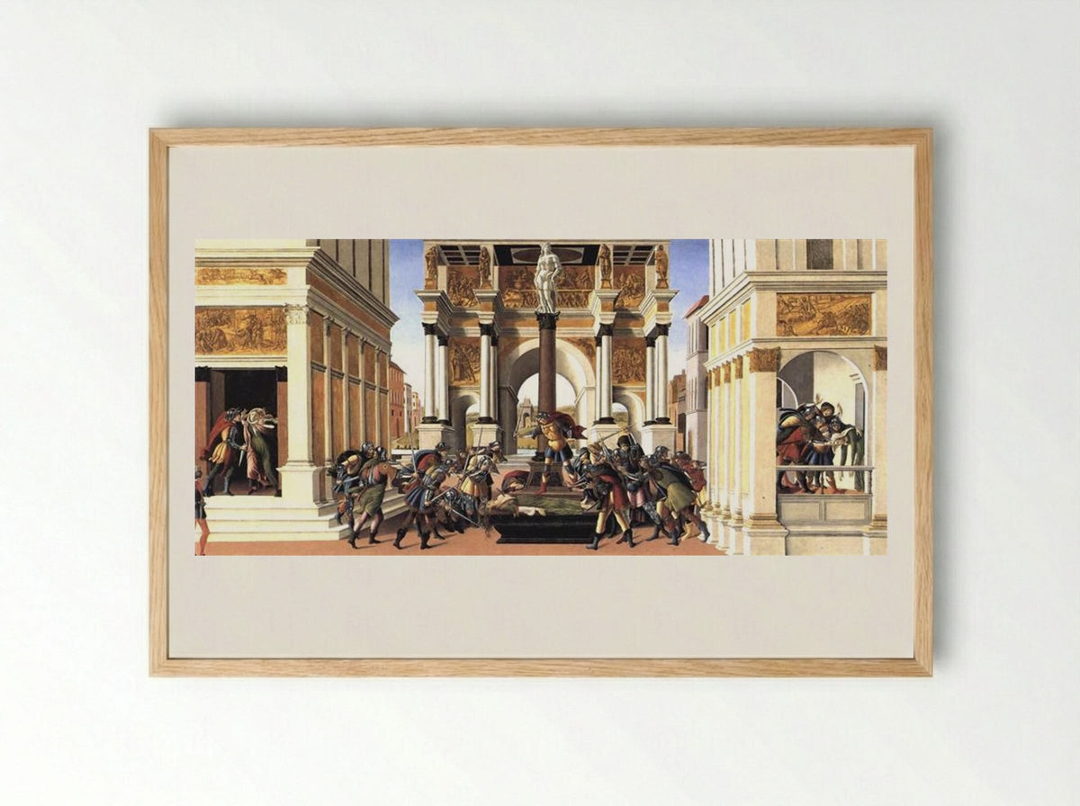 The Story of Lucretia - Sandro Botticelli - Framed Print Wood