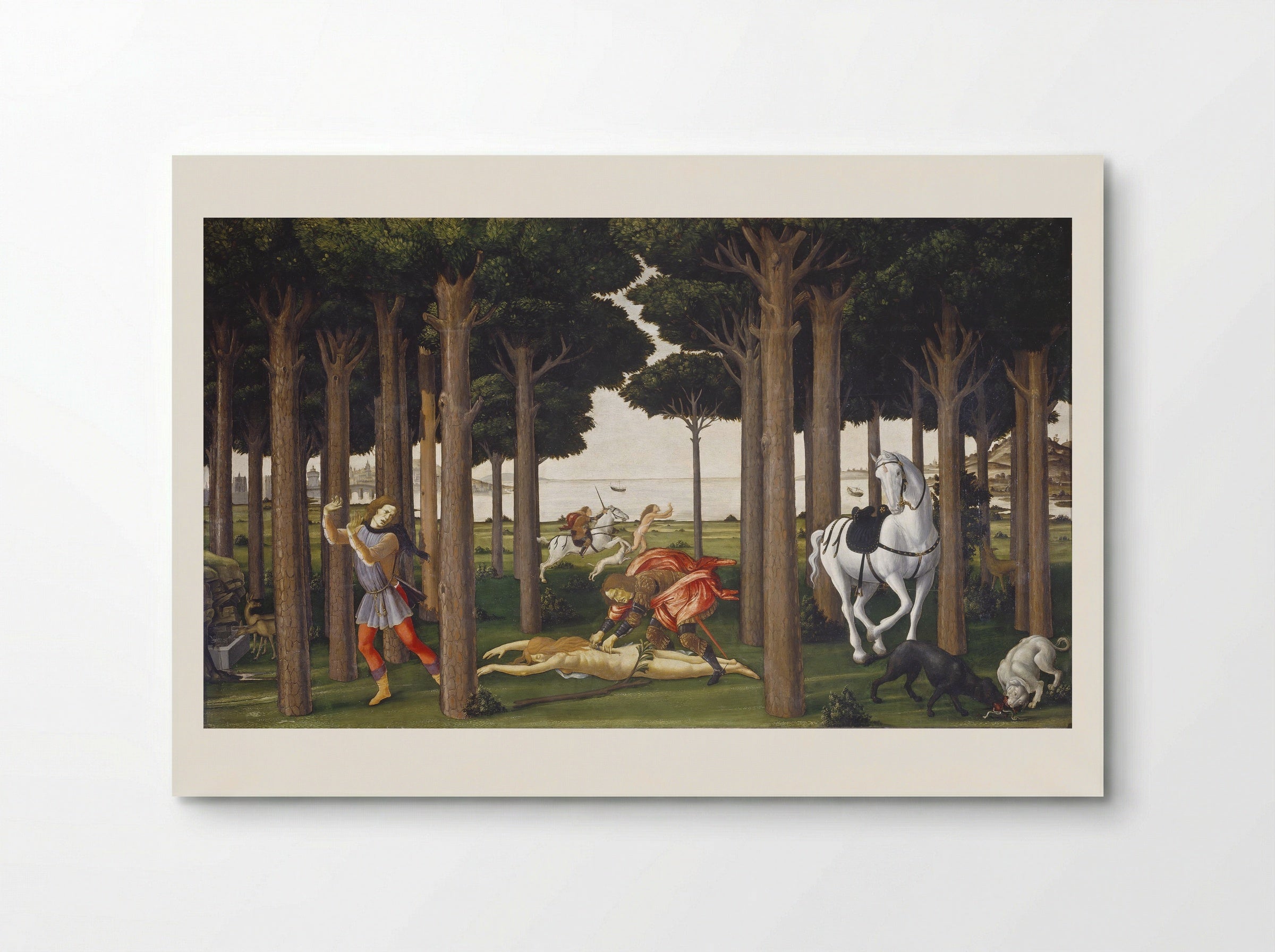 The Story of Nastagio degli Onesti, First Episode - Sandro Botticelli - Poster