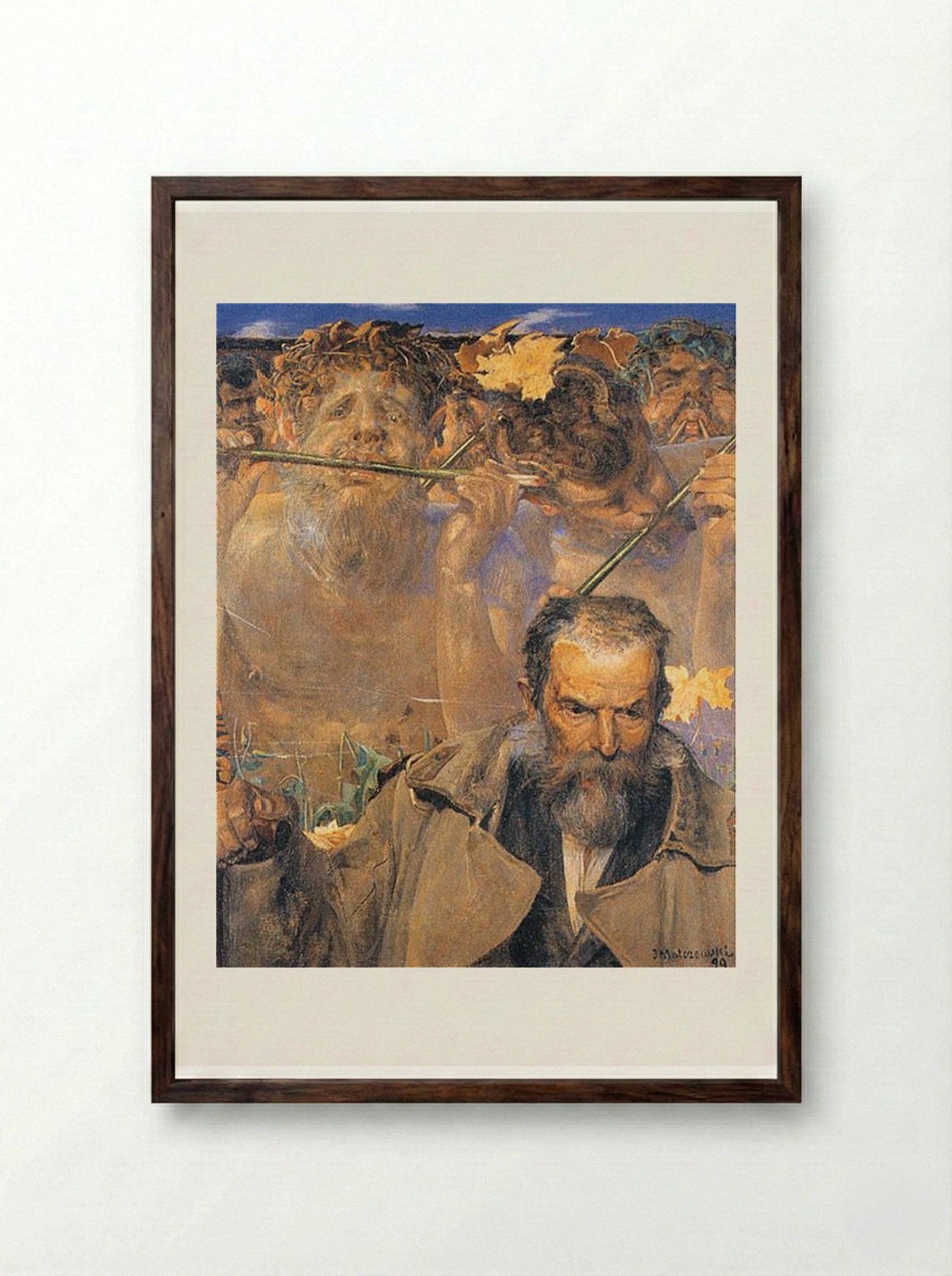 The Story of a Song (Portrait of Adam Asnyk) - Jacek Malczewski - Framed Print Dark Wood