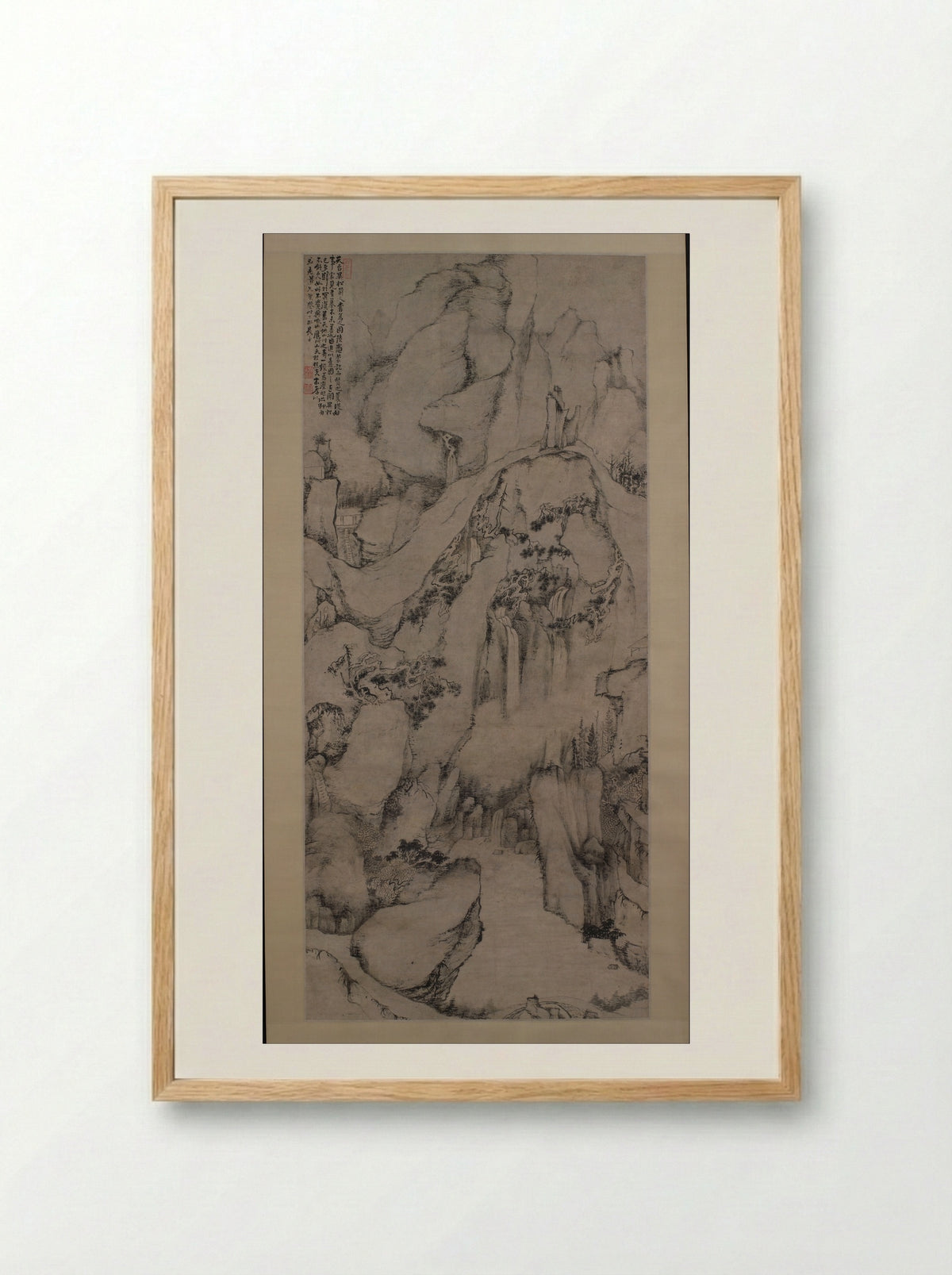 The Strange Pines of Mount Tiantai - Dai Benxiao - Framed Print Wood