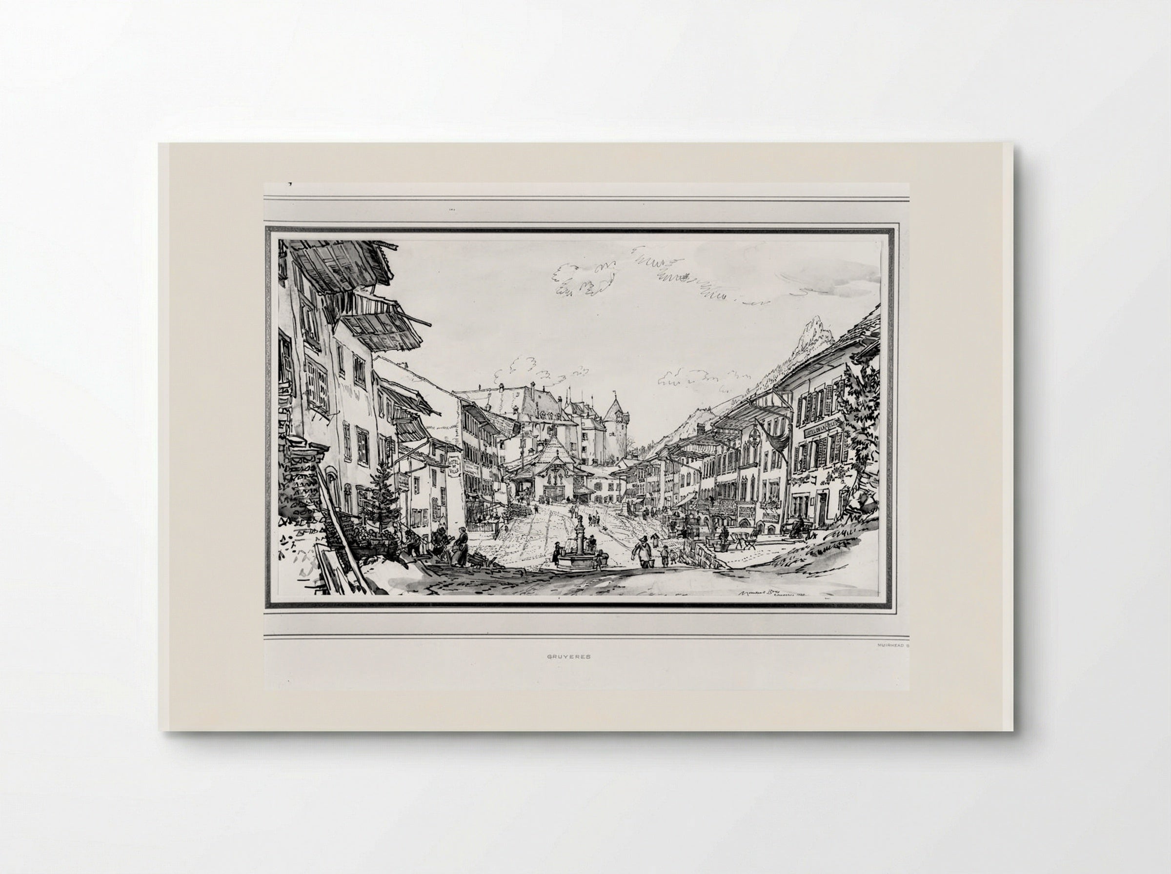 The Street, Gruyères - Muirhead Bone - Poster