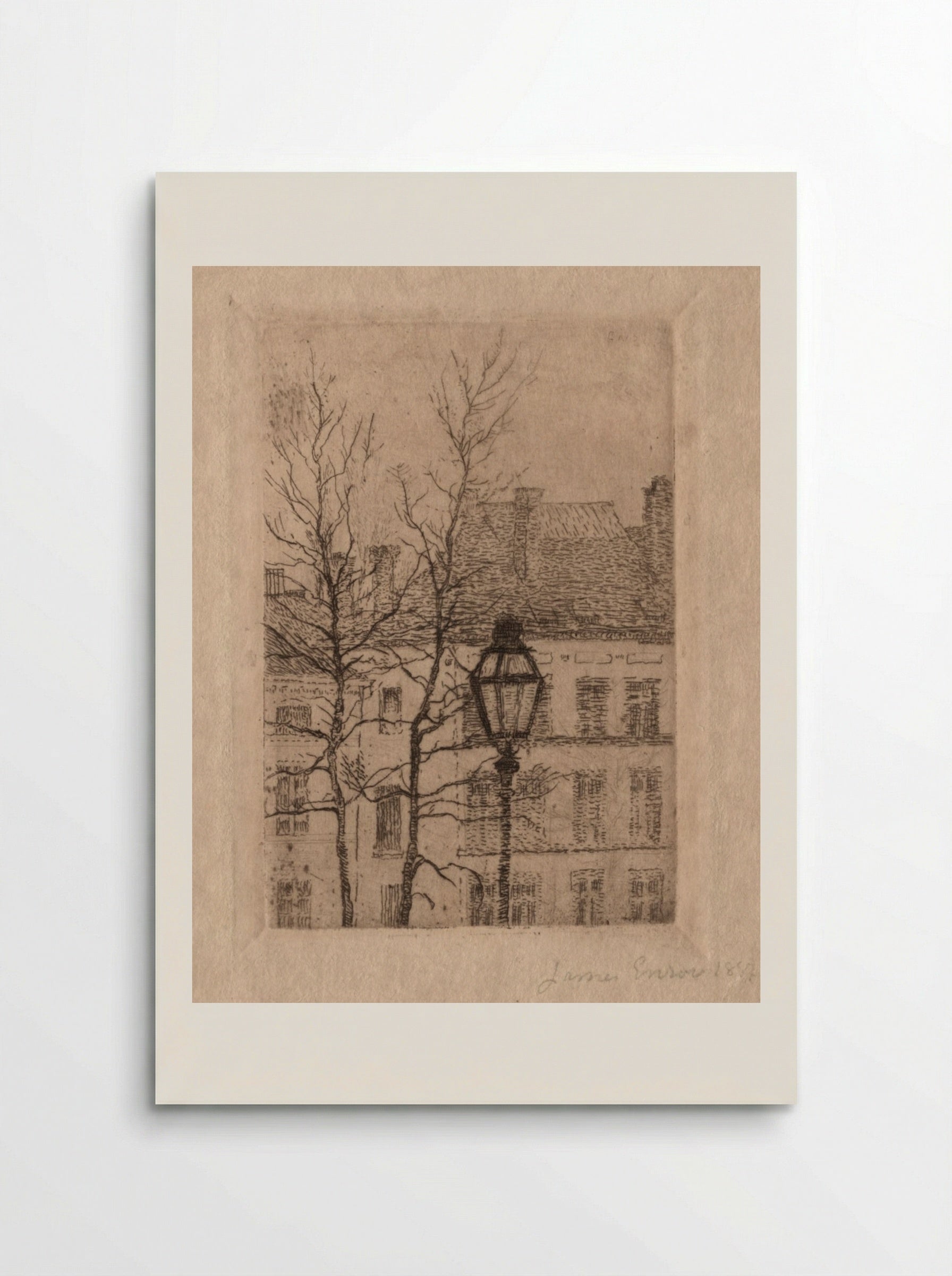 The Street Lamp - James Ensor - Poster