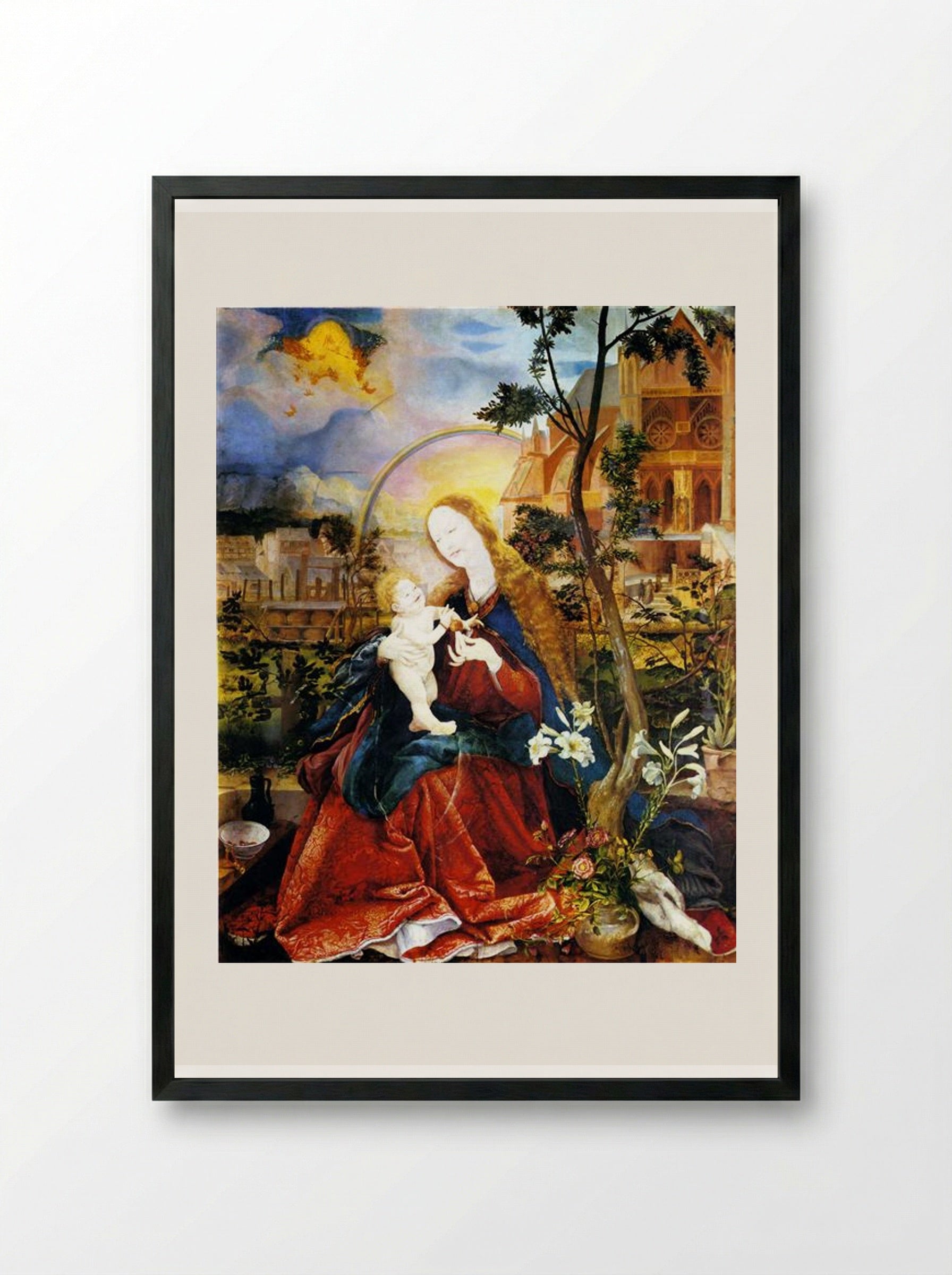 The Stuppach Madonna - Matthias Grünewald - Framed Print Black