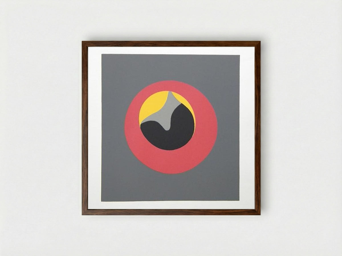 The Sun Recircled - Jean Arp - Framed Print Dark Wood