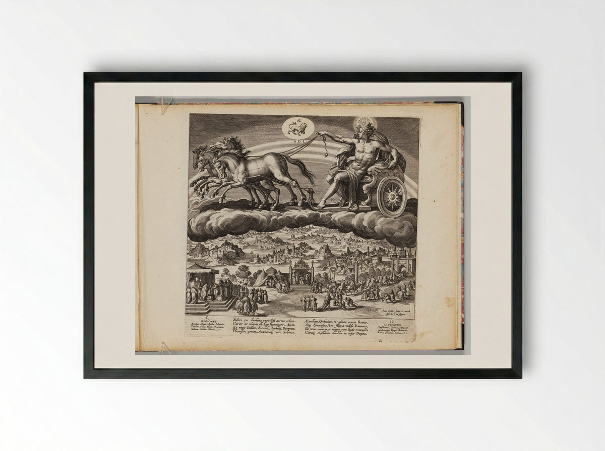 The Sun (Sol) - Johann Sadeler I - Framed Print Black