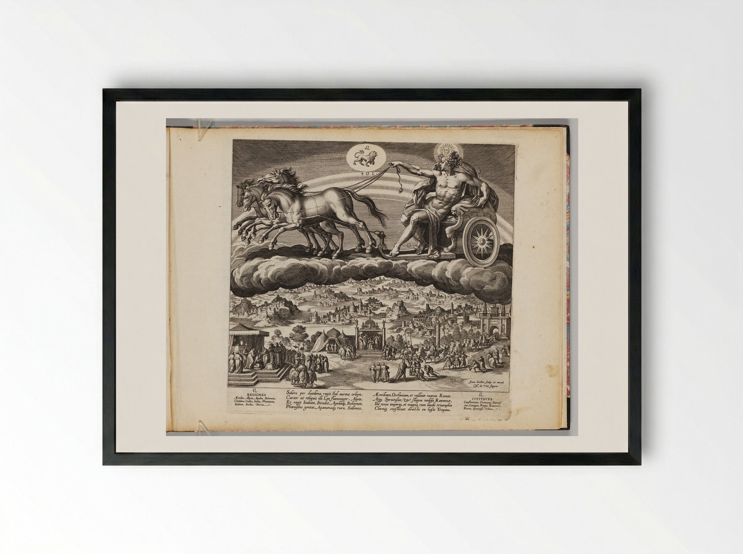 The Sun (Sol) - Johann Sadeler I - Framed Print Black