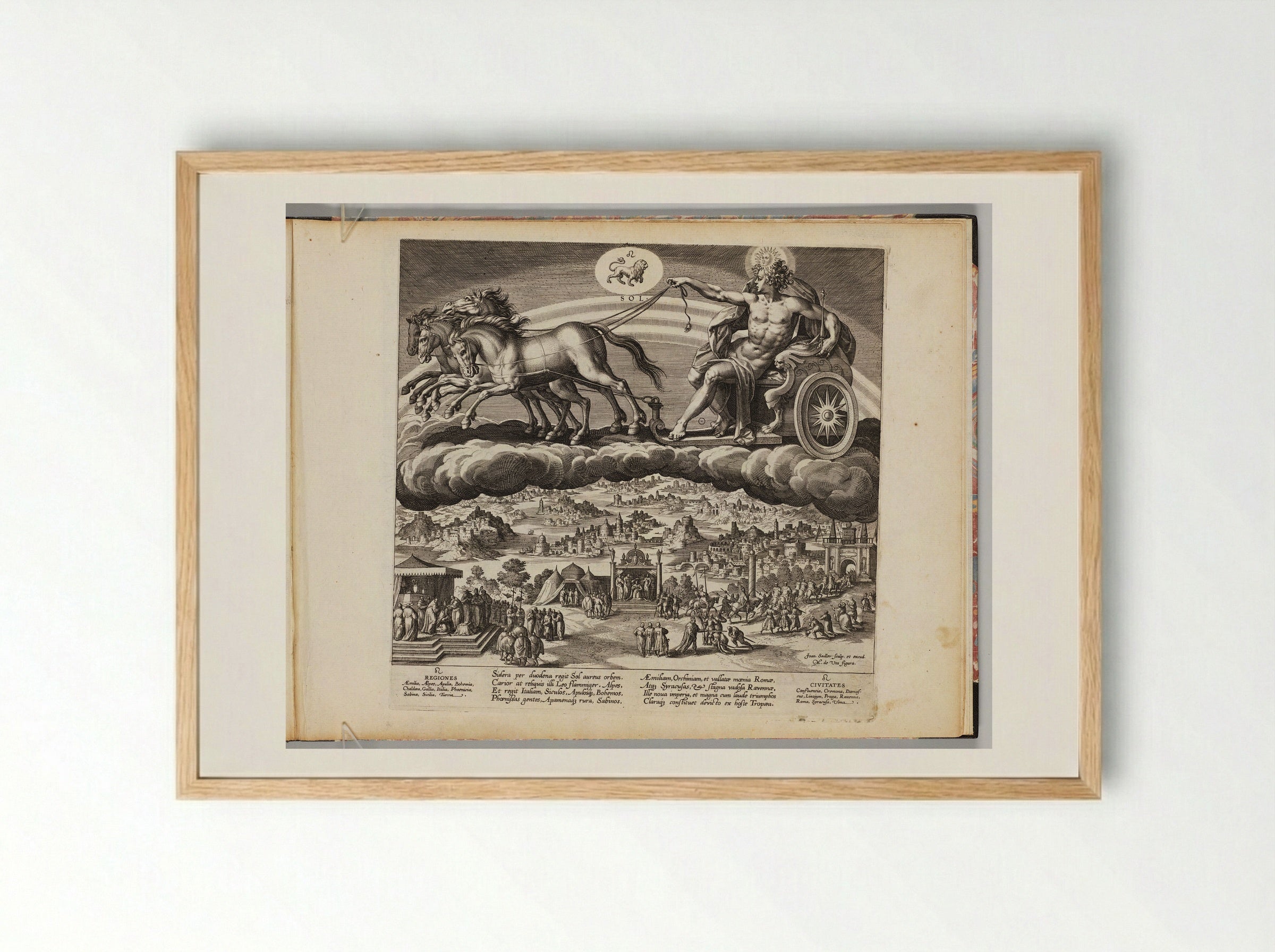 The Sun (Sol) - Johann Sadeler I - Framed Print Wood