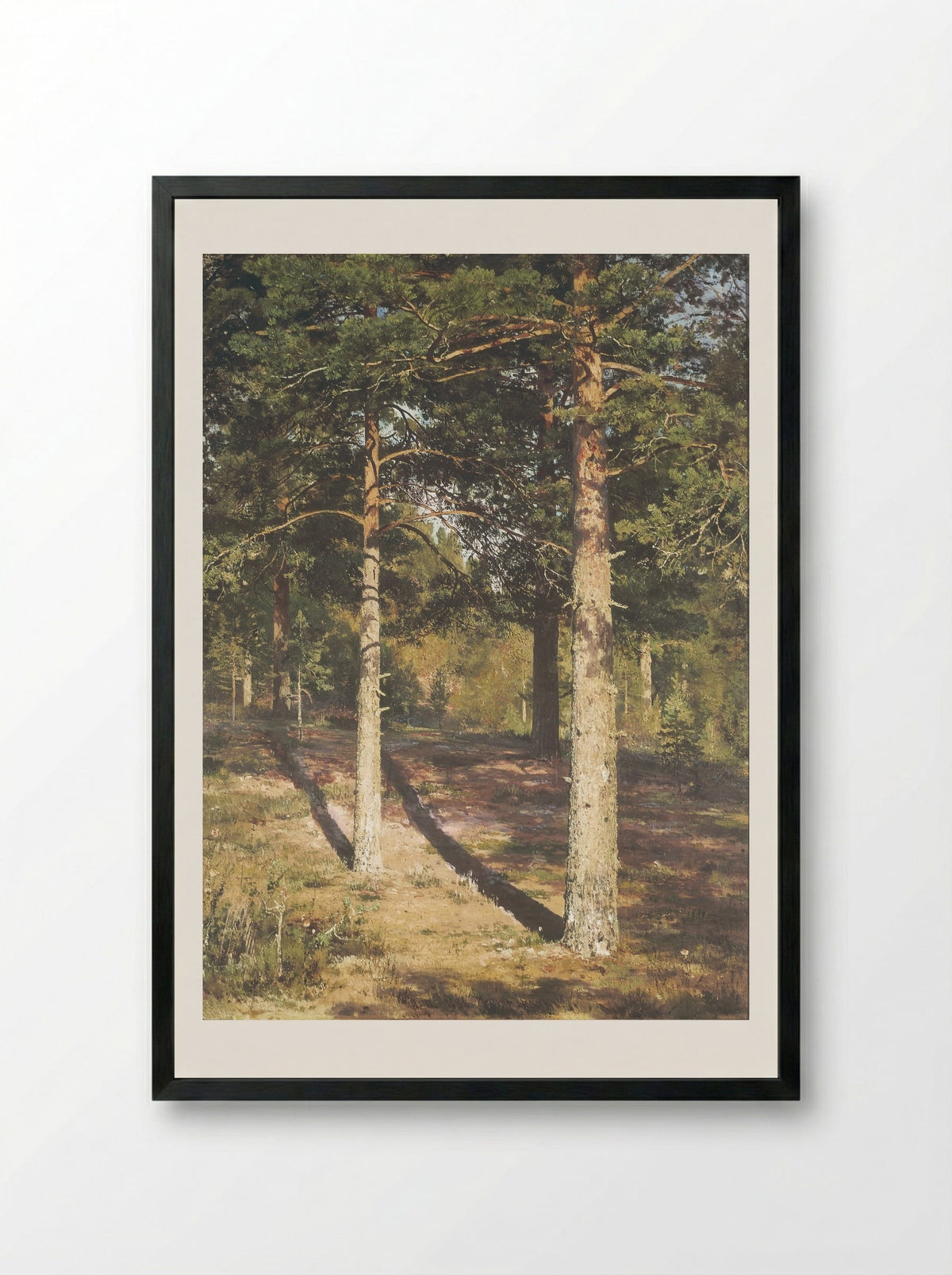 The Sun-lit Pines - Ivan Shishkin - Framed Print Black