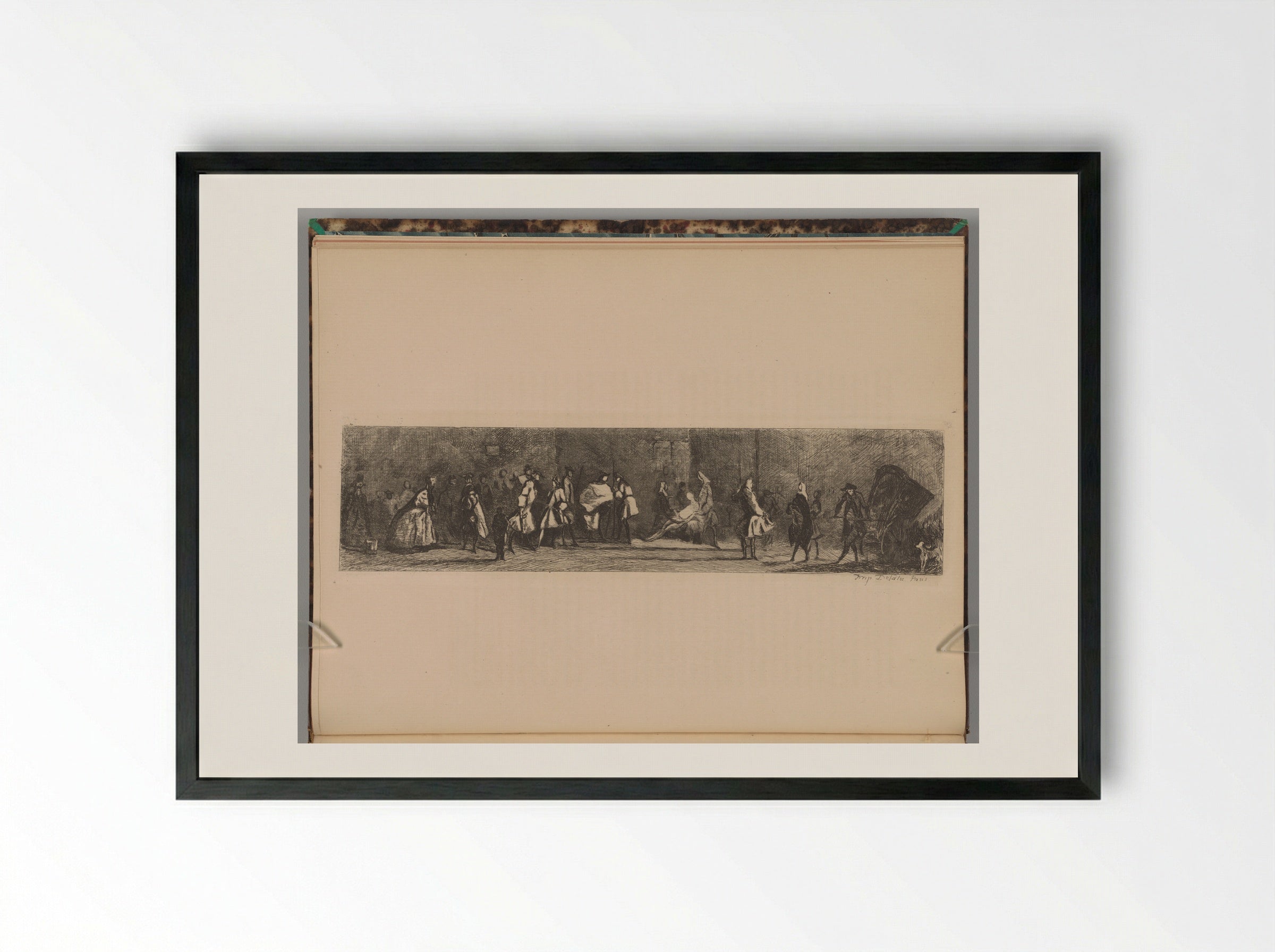 The Surgeon-Barber's Sign - Jules de Goncourt - Framed Print Black