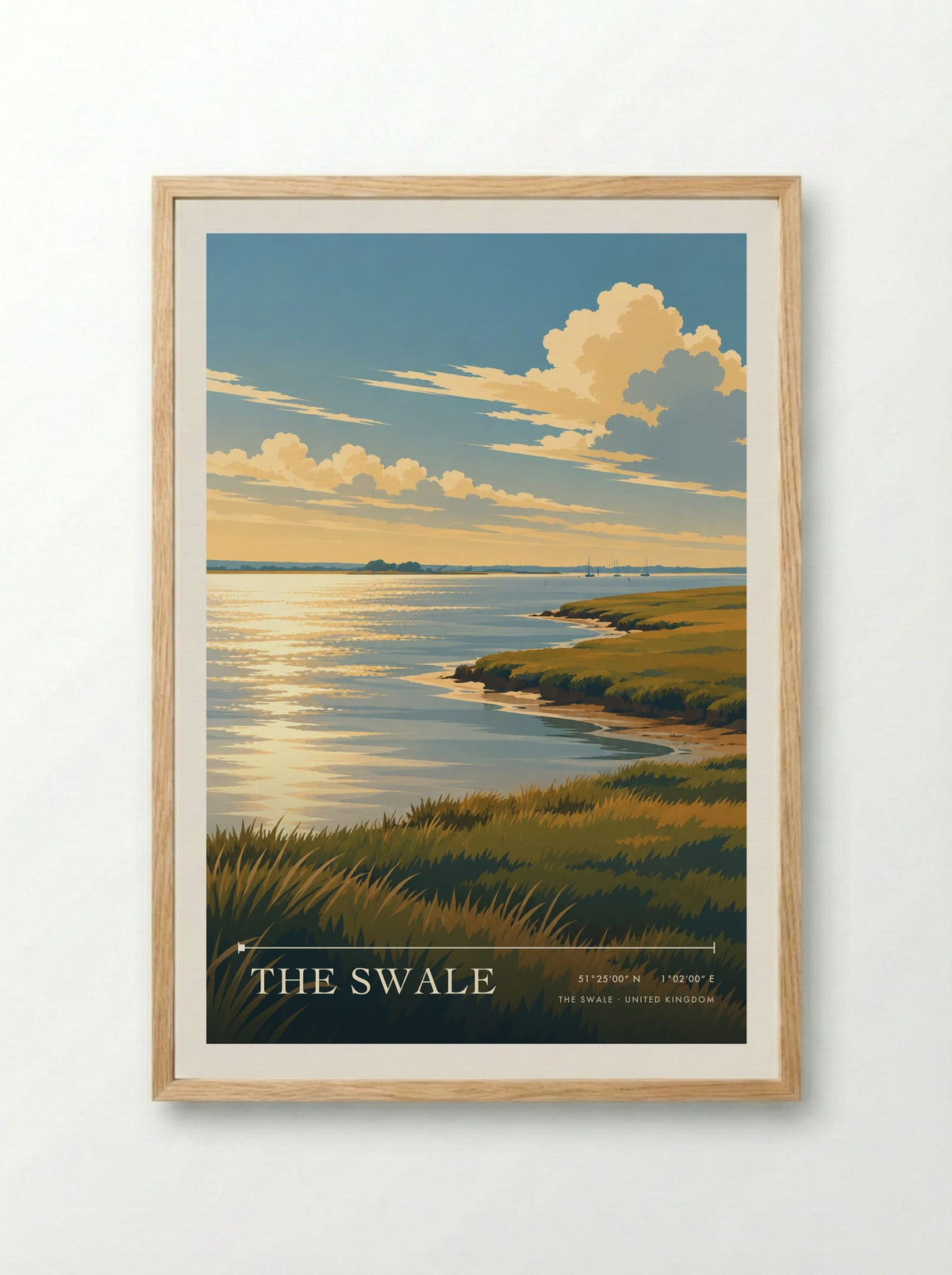 The Swale | Travel Poster - Framed Print Wood