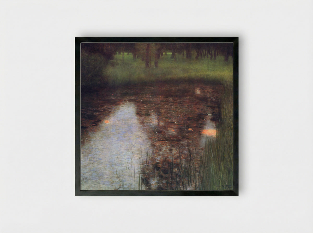 The Swamp - Gustav Klimt - Framed Print Black