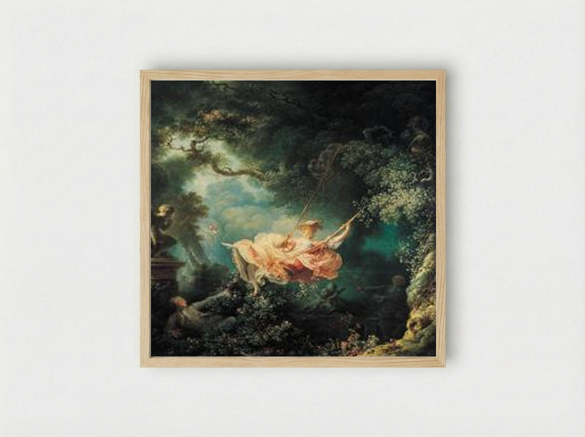 The Swing - Jean-Honore Fragonard - Framed Print Wood