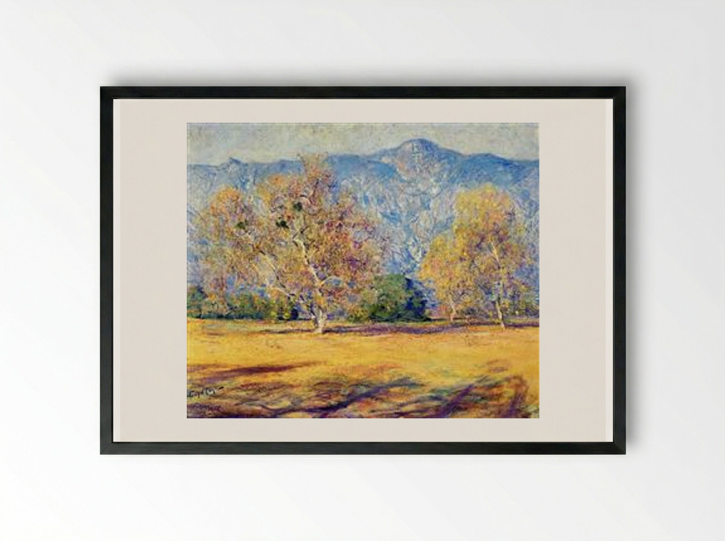 The Sycamores, Pasadena - Guy Rose - Framed Print Black