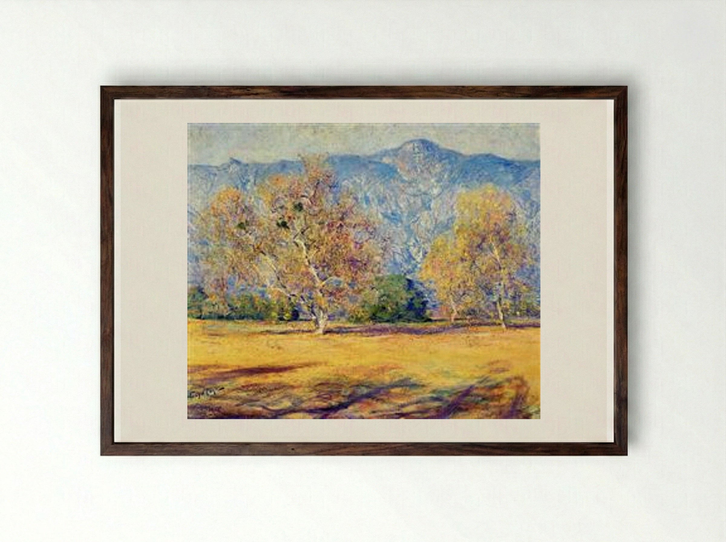 The Sycamores, Pasadena - Guy Rose - Framed Print Dark Wood