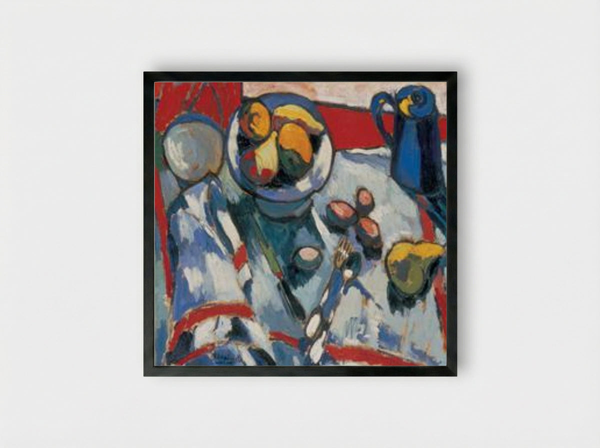 The Table (Still Life with Almonds) - Maurice de Vlaminck - Framed Print Black