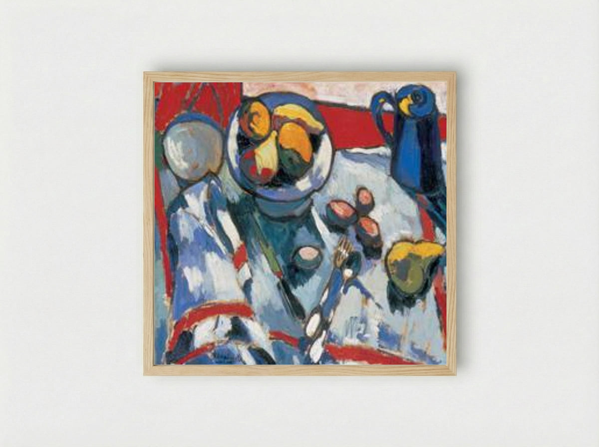 The Table (Still Life with Almonds) - Maurice de Vlaminck - Framed Print Wood