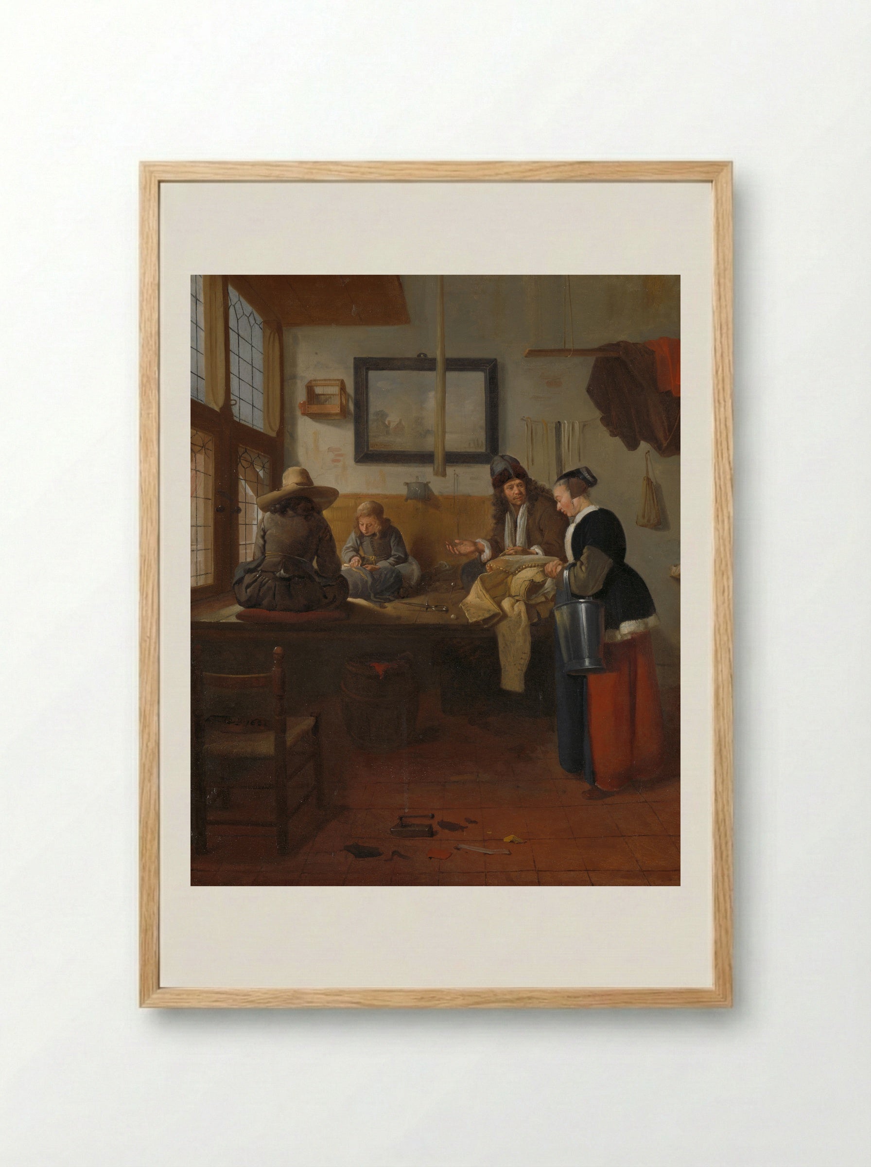The Tailor's Workshop - Quiringh Gerritsz. van Brekelenkam - Framed Print Wood