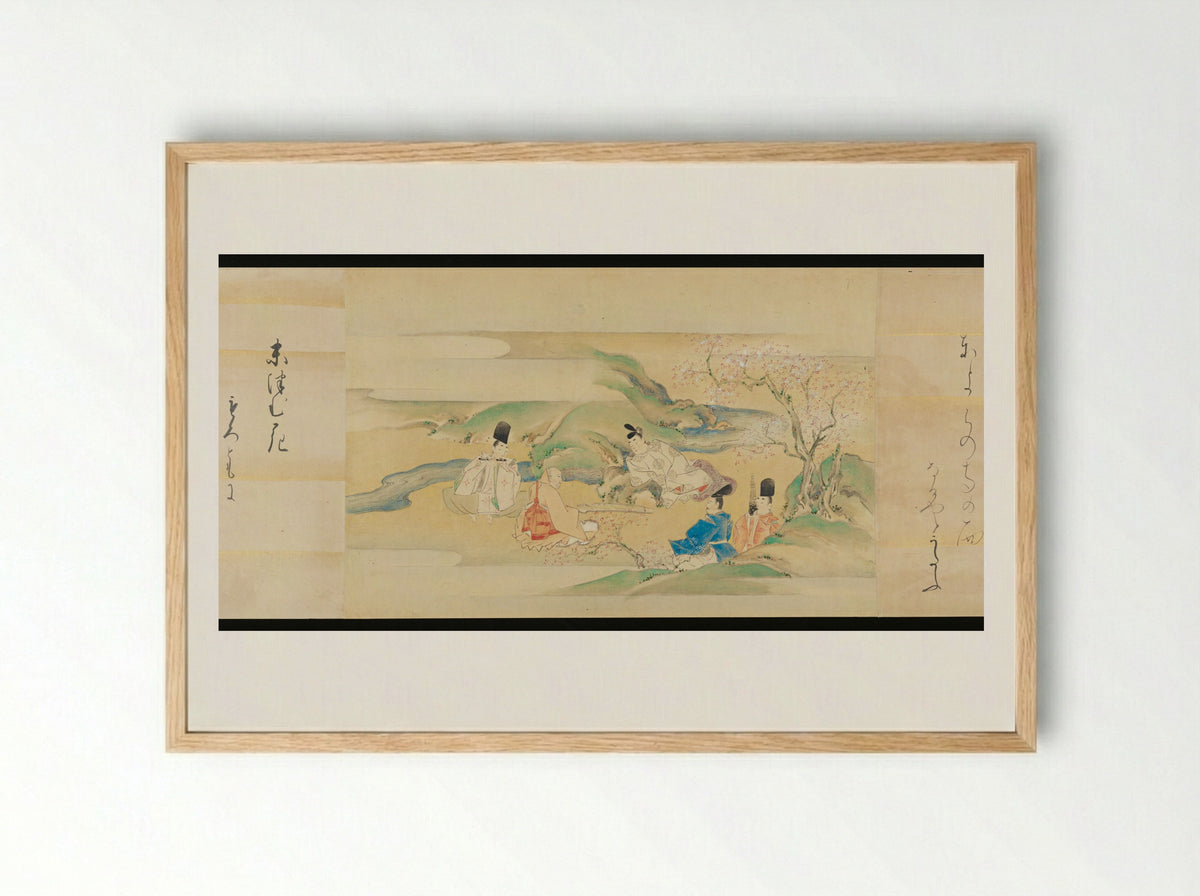 The Tale of Genji - Kaihō Yūsetsu - Framed Print Wood
