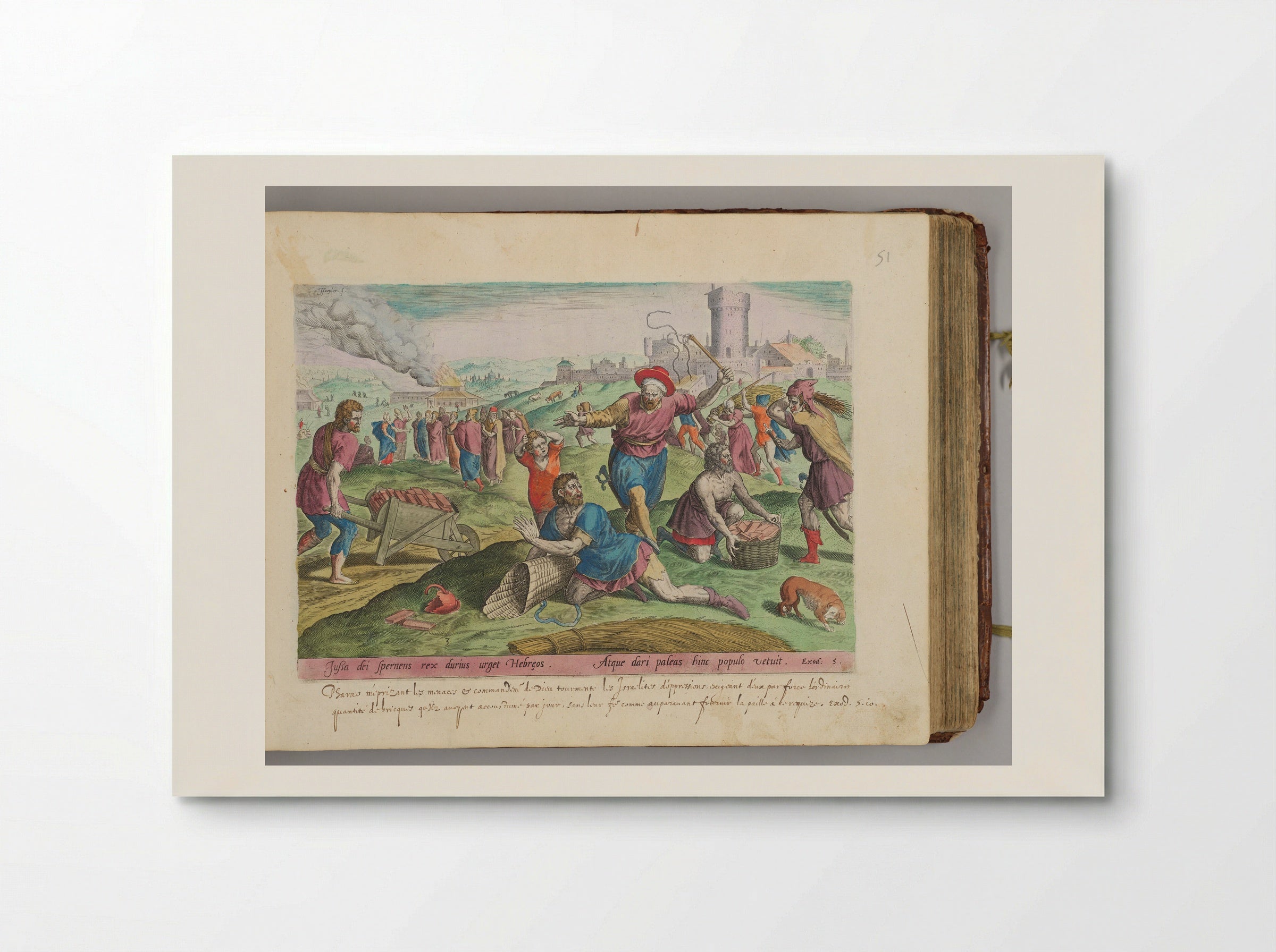 The Taskmasters of the Pharaoh Beating the Israelites - Johann Sadeler I - Poster