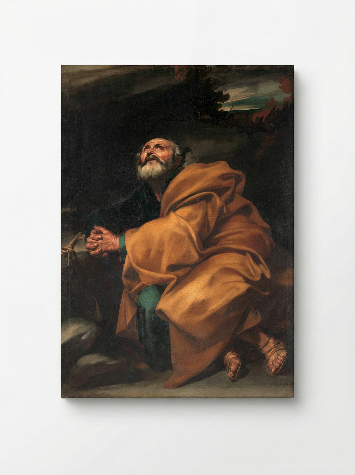 The Tears of Saint Peter - Jusepe de Ribera - Canvas
