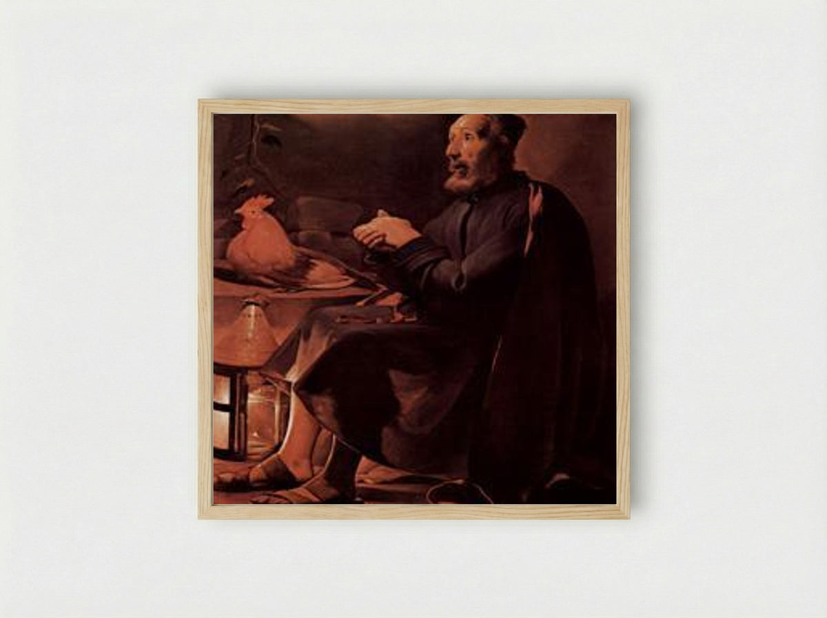 The Tears of St. Peter - Georges de la Tour - Framed Print Wood