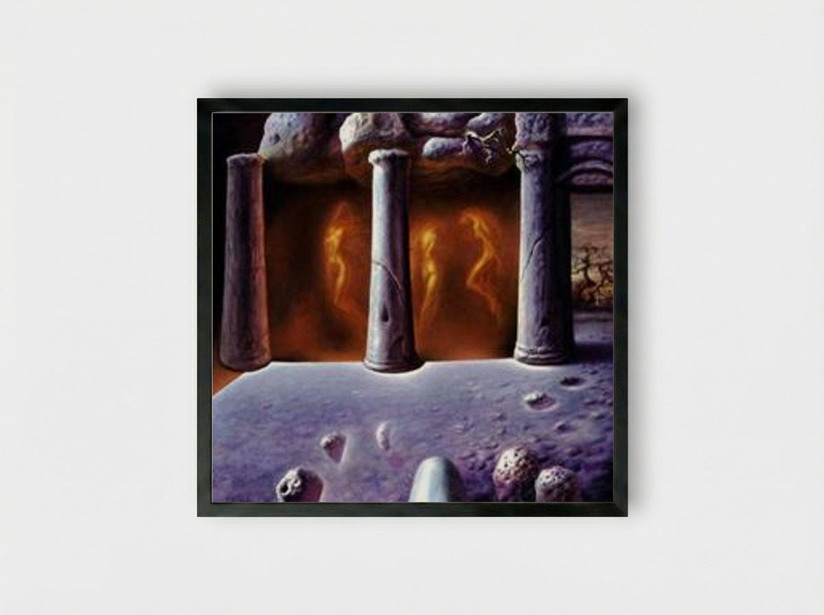 The Temple of Remembering - Sabin Balasa - Framed Print Black