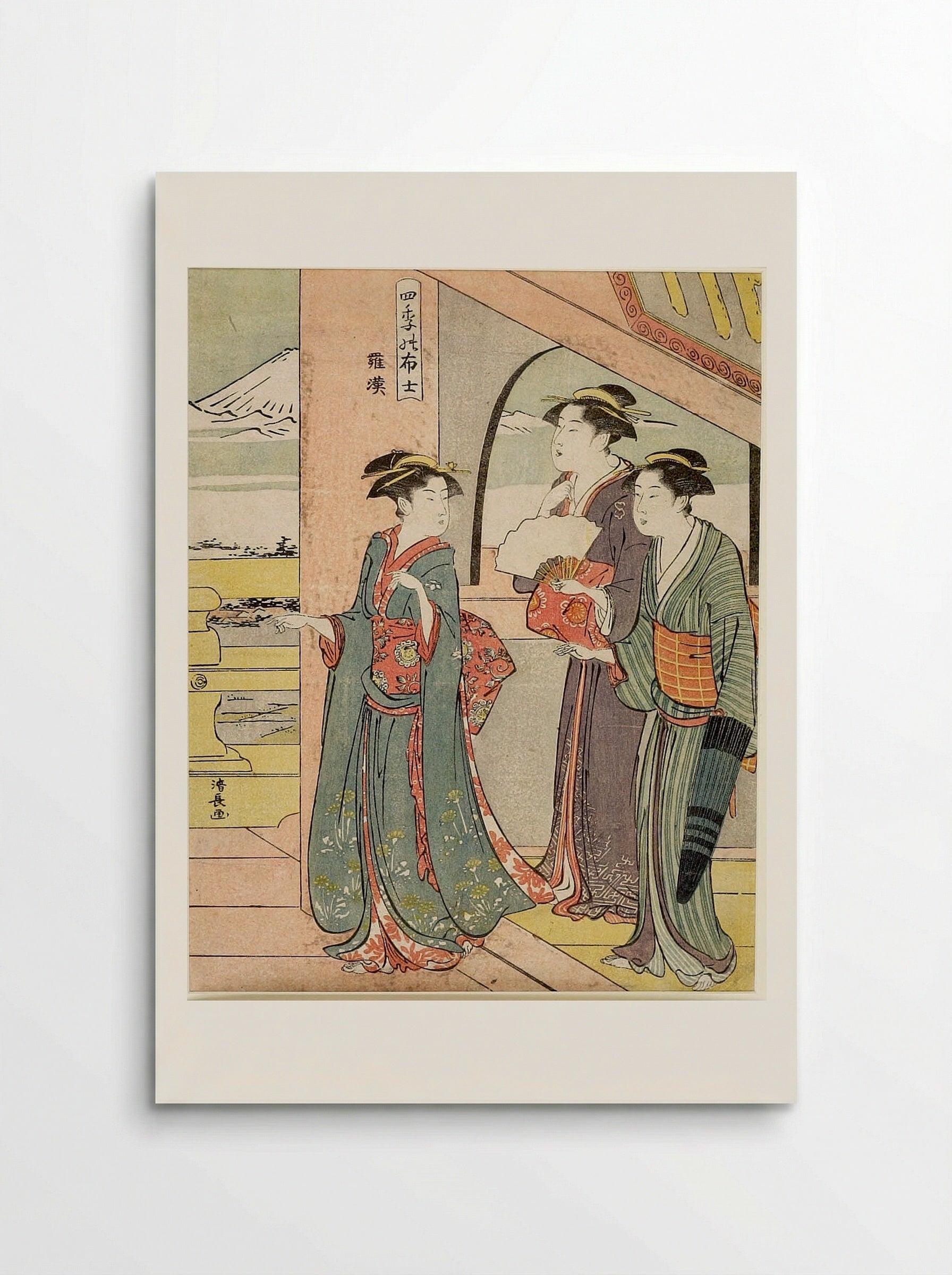 The Temple of the Five Hundred Arhats - Torii Kiyonaga - Poster