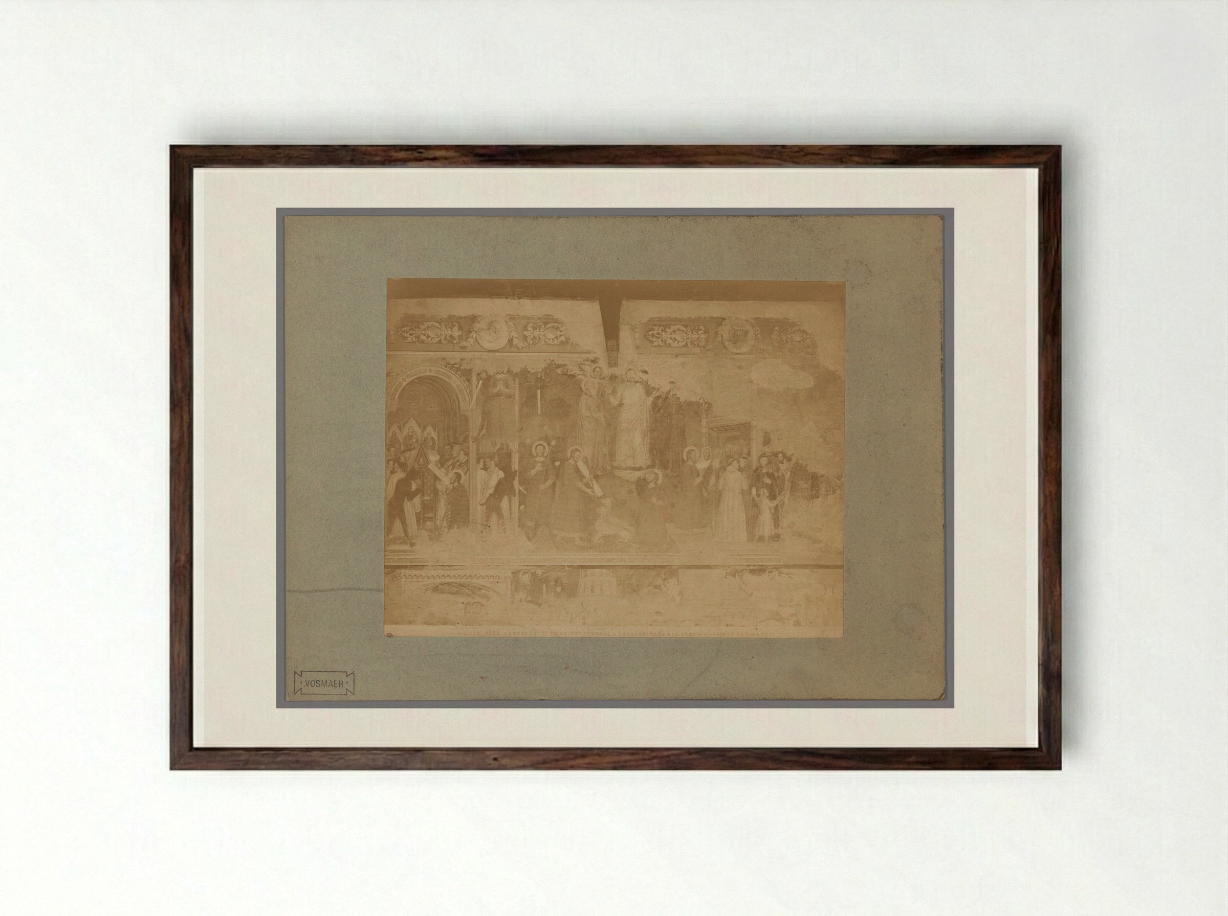 The Temptation and Persecution of Saint Ranieri - Fratelli Alinari - Framed Print Dark Wood