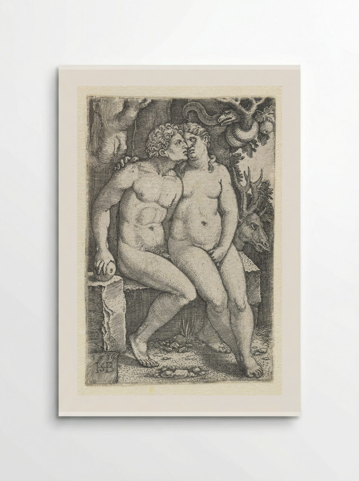 The Temptation of Adam and Eve - Hans Sebald Beham - Poster