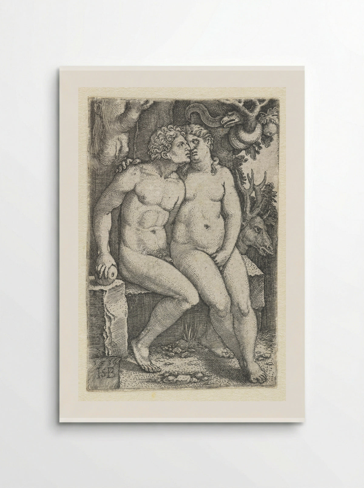 The Temptation of Adam and Eve - Hans Sebald Beham - Poster