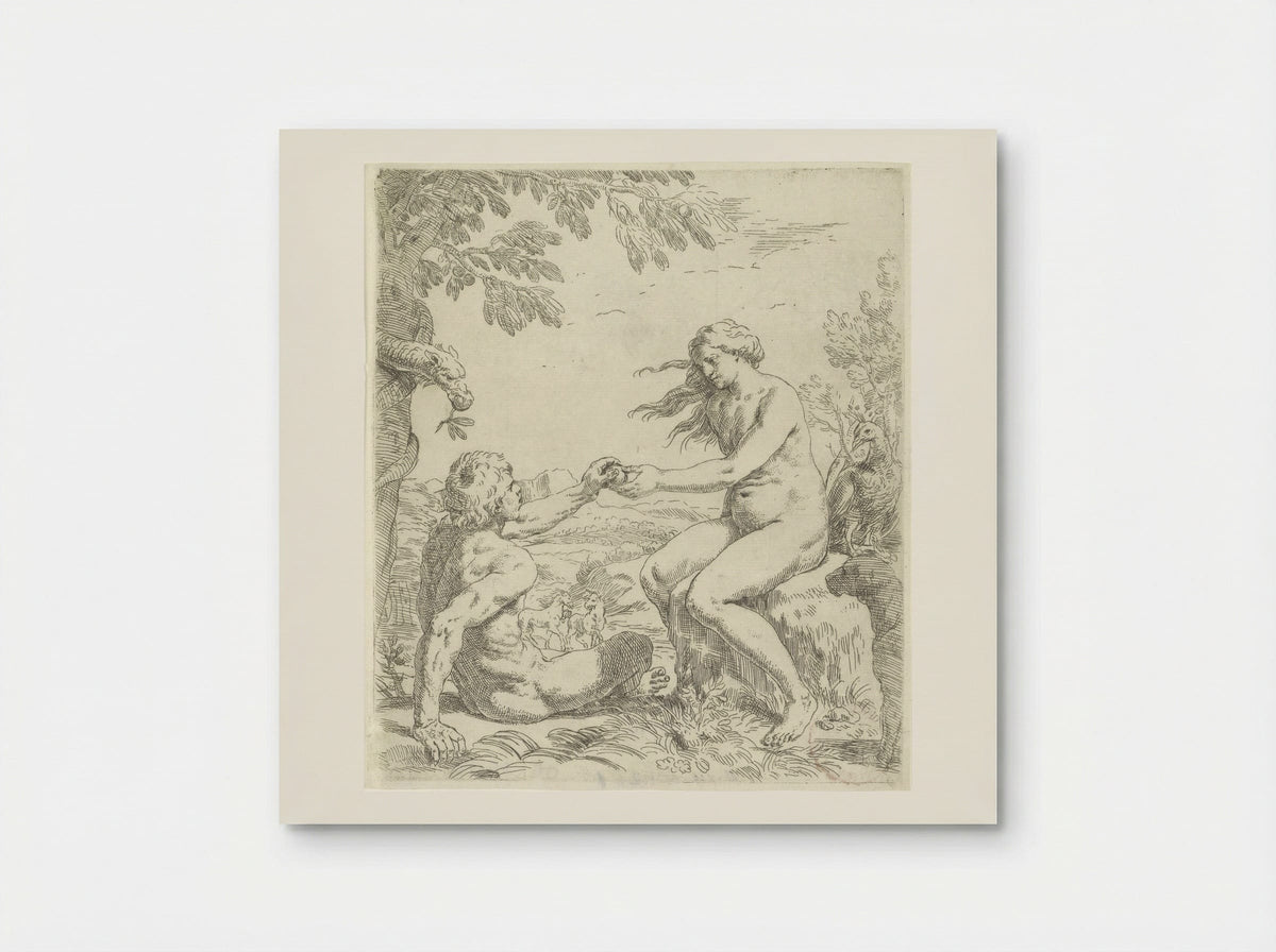 The Temptation of Adam - Simone Cantarini - Poster