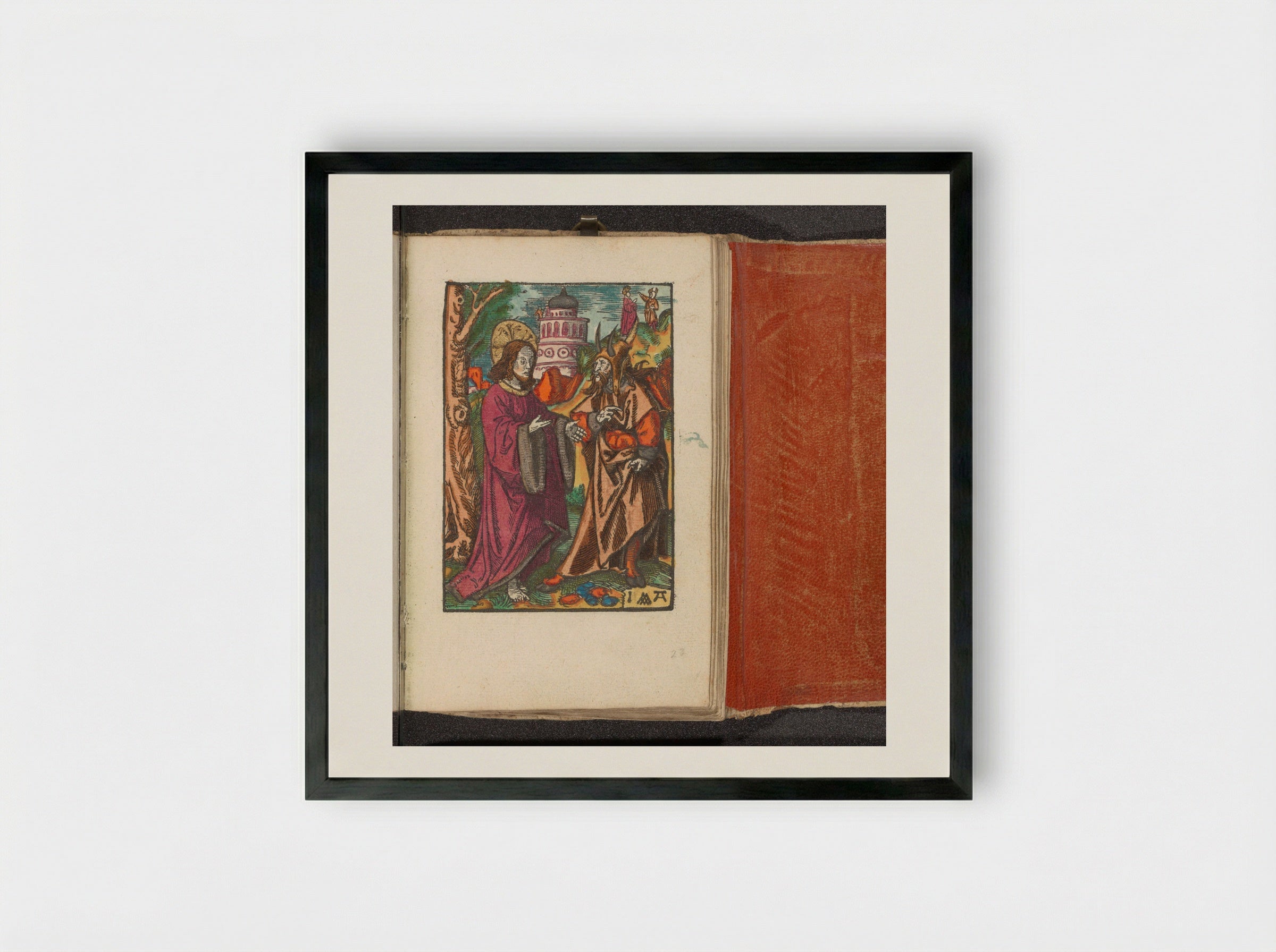 The Temptation of Christ - Doen Pietersz. - Framed Print Black