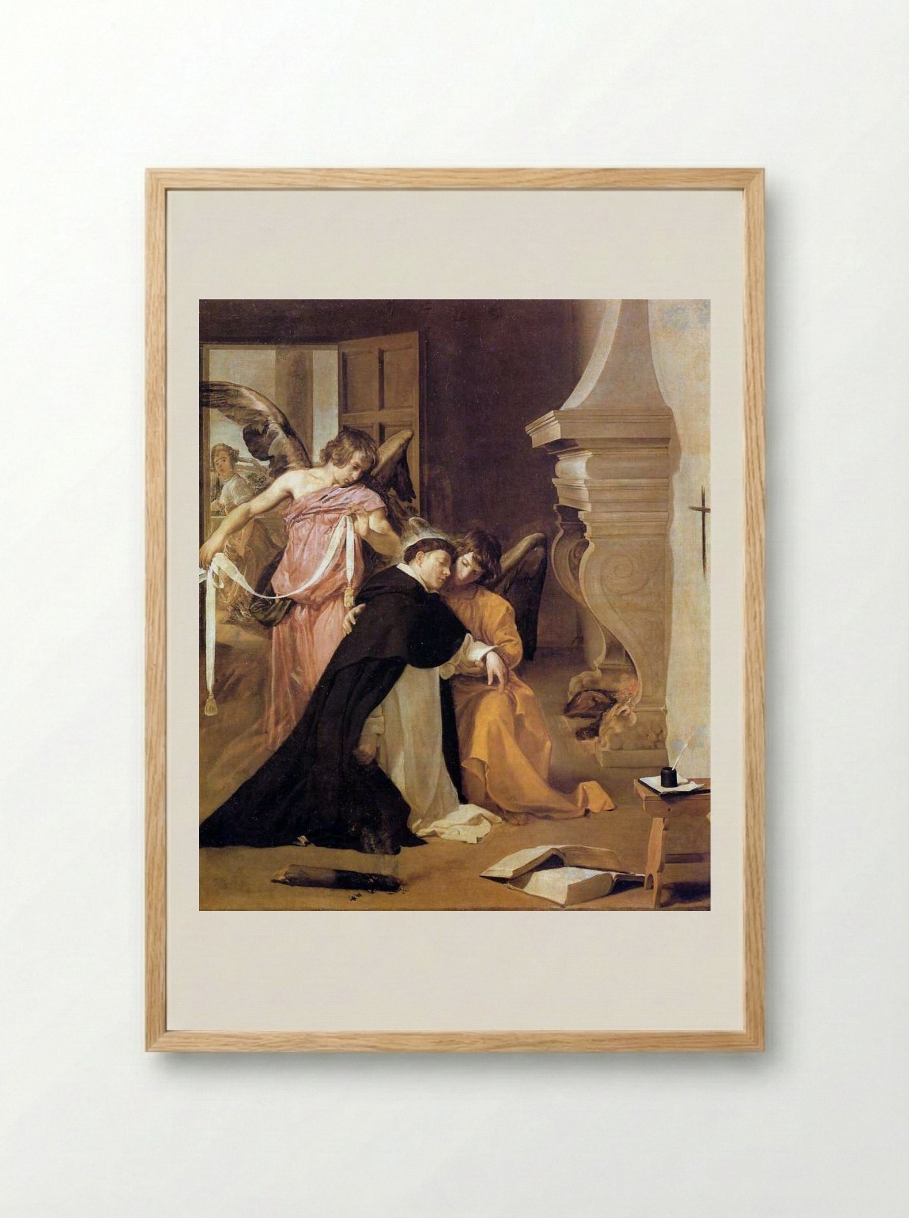 The Temptation of Saint Thomas Aquinas - Diego Velázquez - Framed Print Wood