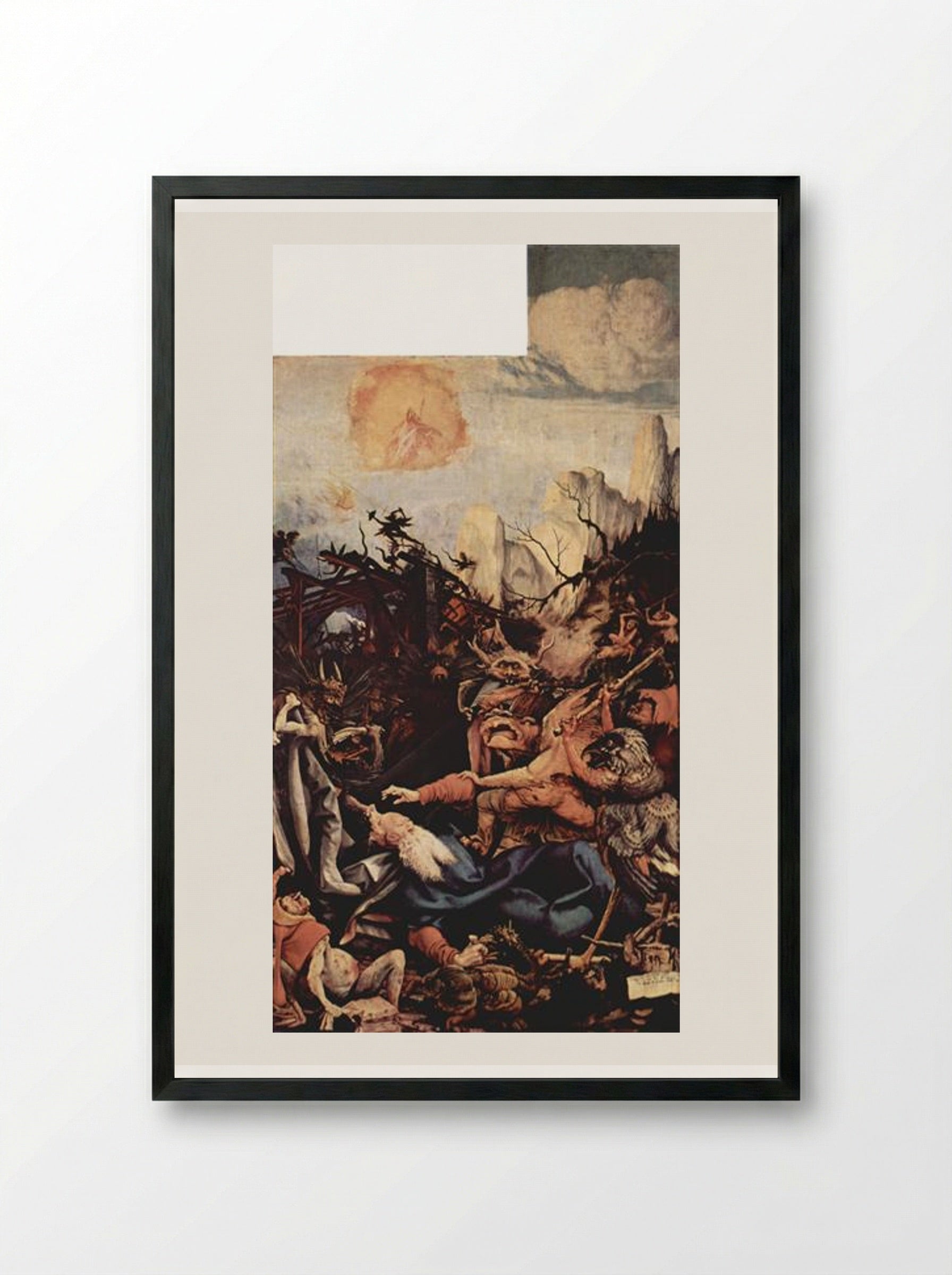 The Temptation of St. Anthony - Matthias Grünewald - Framed Print Black