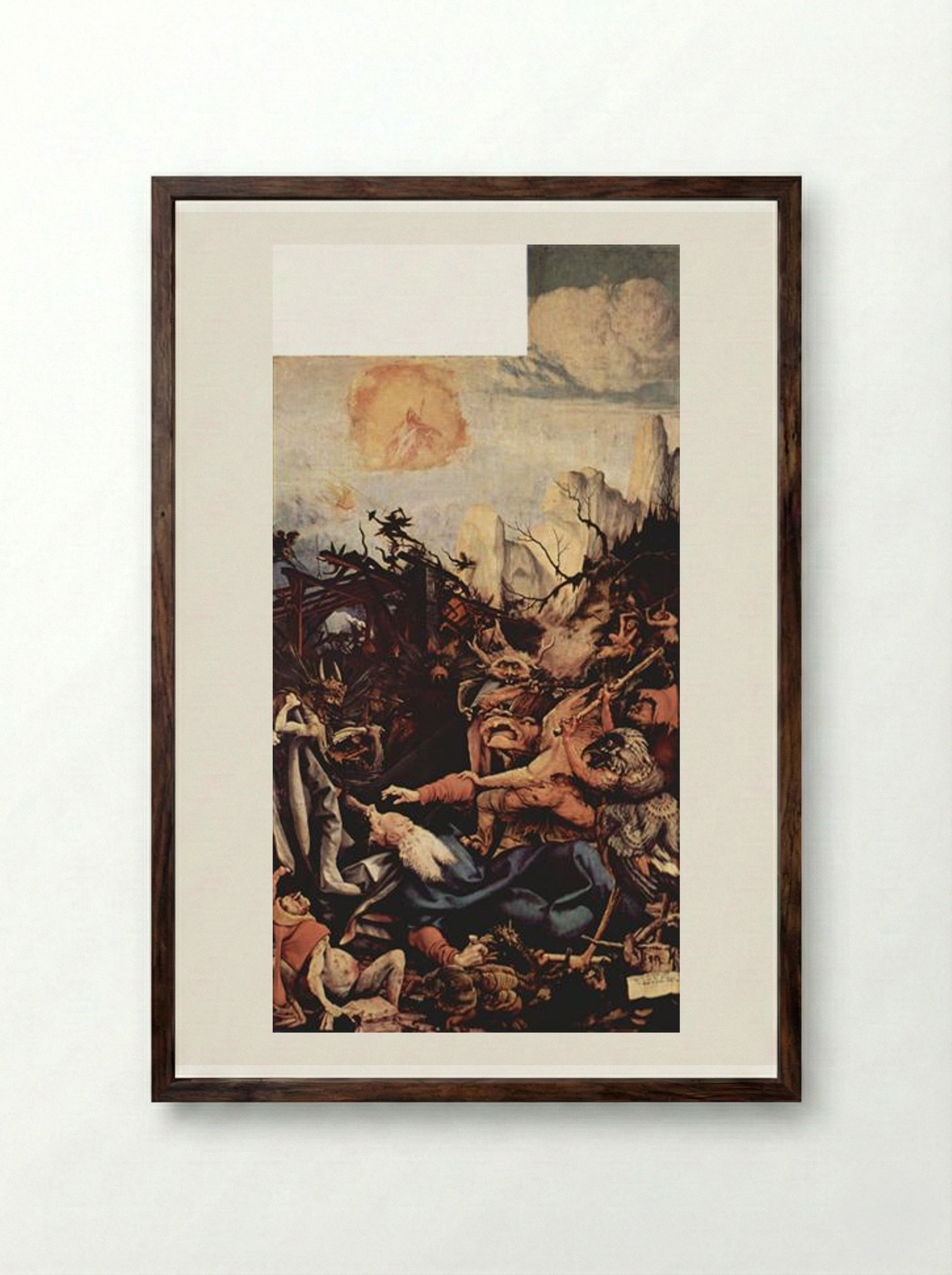 The Temptation of St. Anthony - Matthias Grünewald - Framed Print Dark Wood