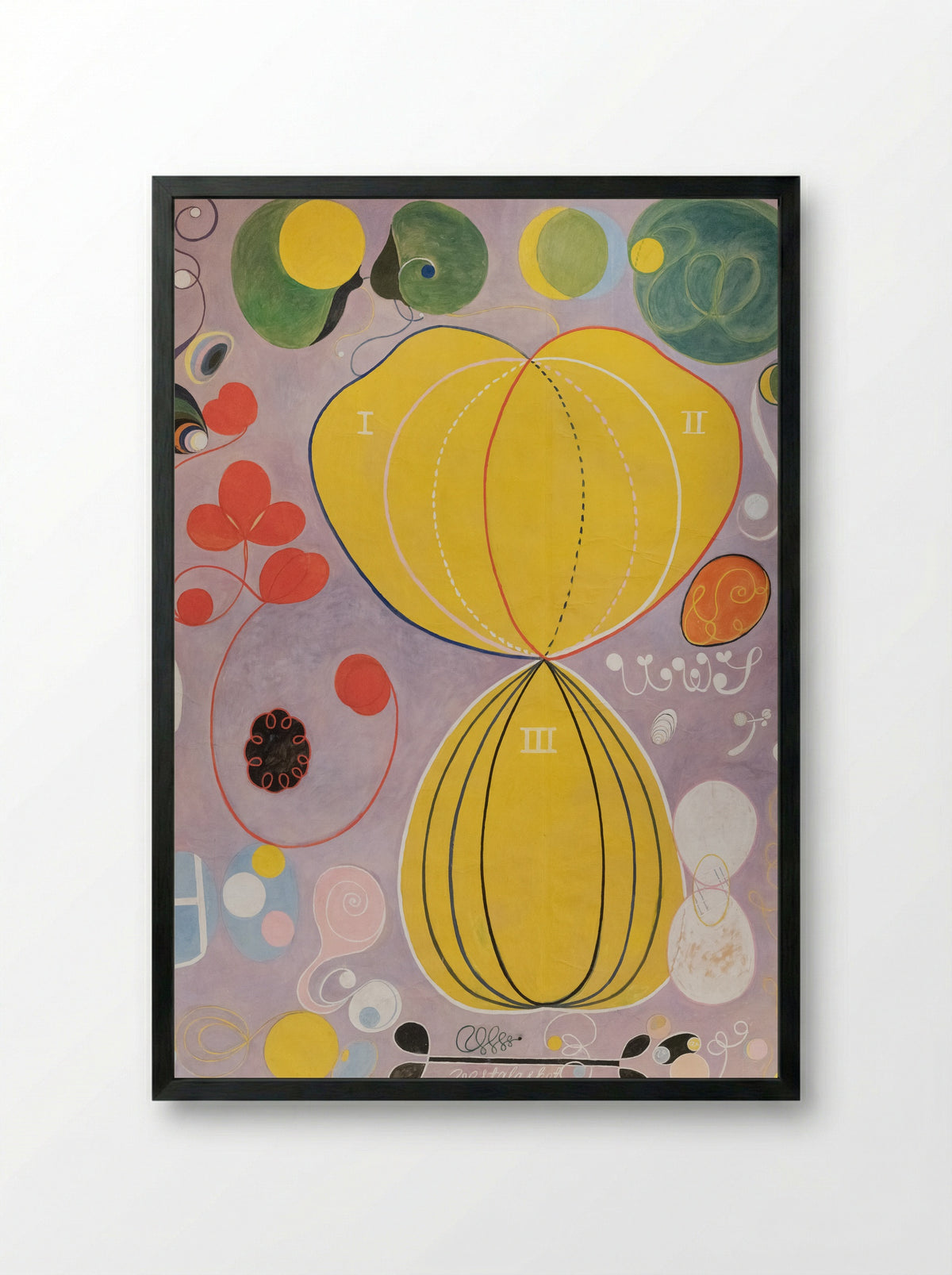The Ten Largest, No. 7, Adulthood - Hilma af Klint - Framed Print Black