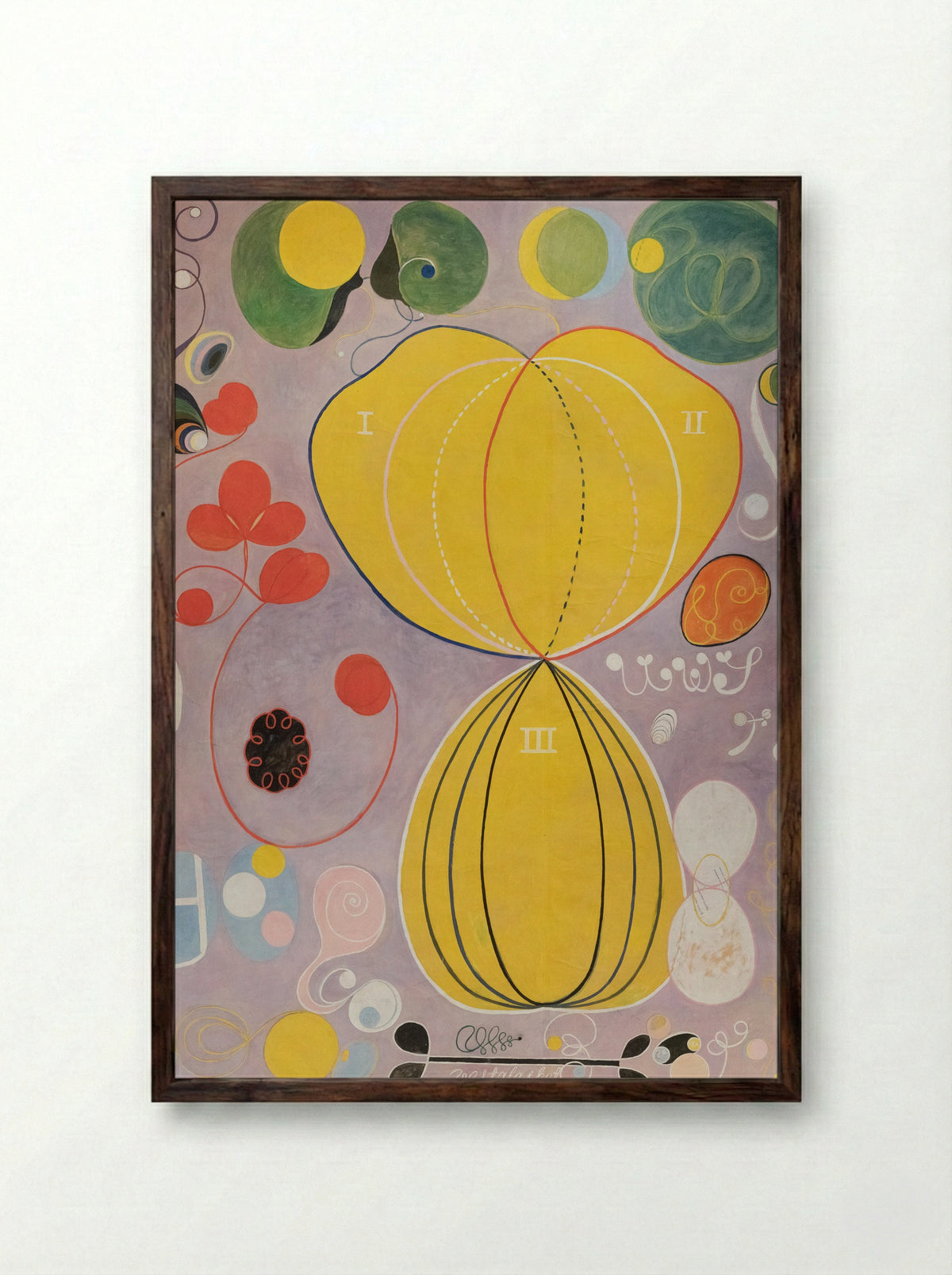 The Ten Largest, No. 7, Adulthood - Hilma af Klint - Framed Print Dark Wood