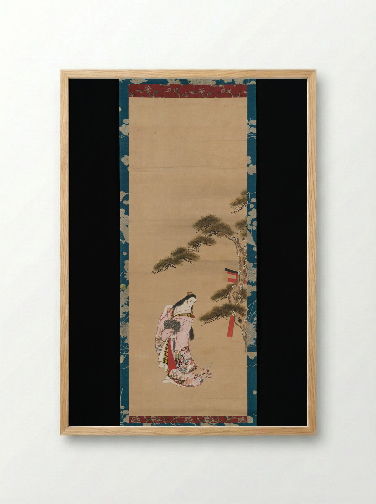 The Third Princess and a Cat - Matsuno Chikanobu - Framed Print Wood