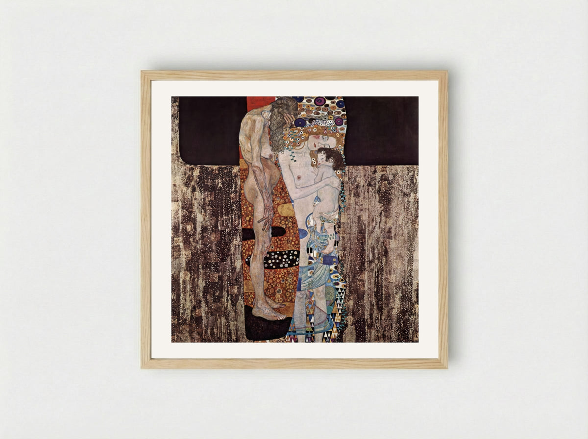 The Three Ages of Woman - Gustav Klimt - Framed Print Wood