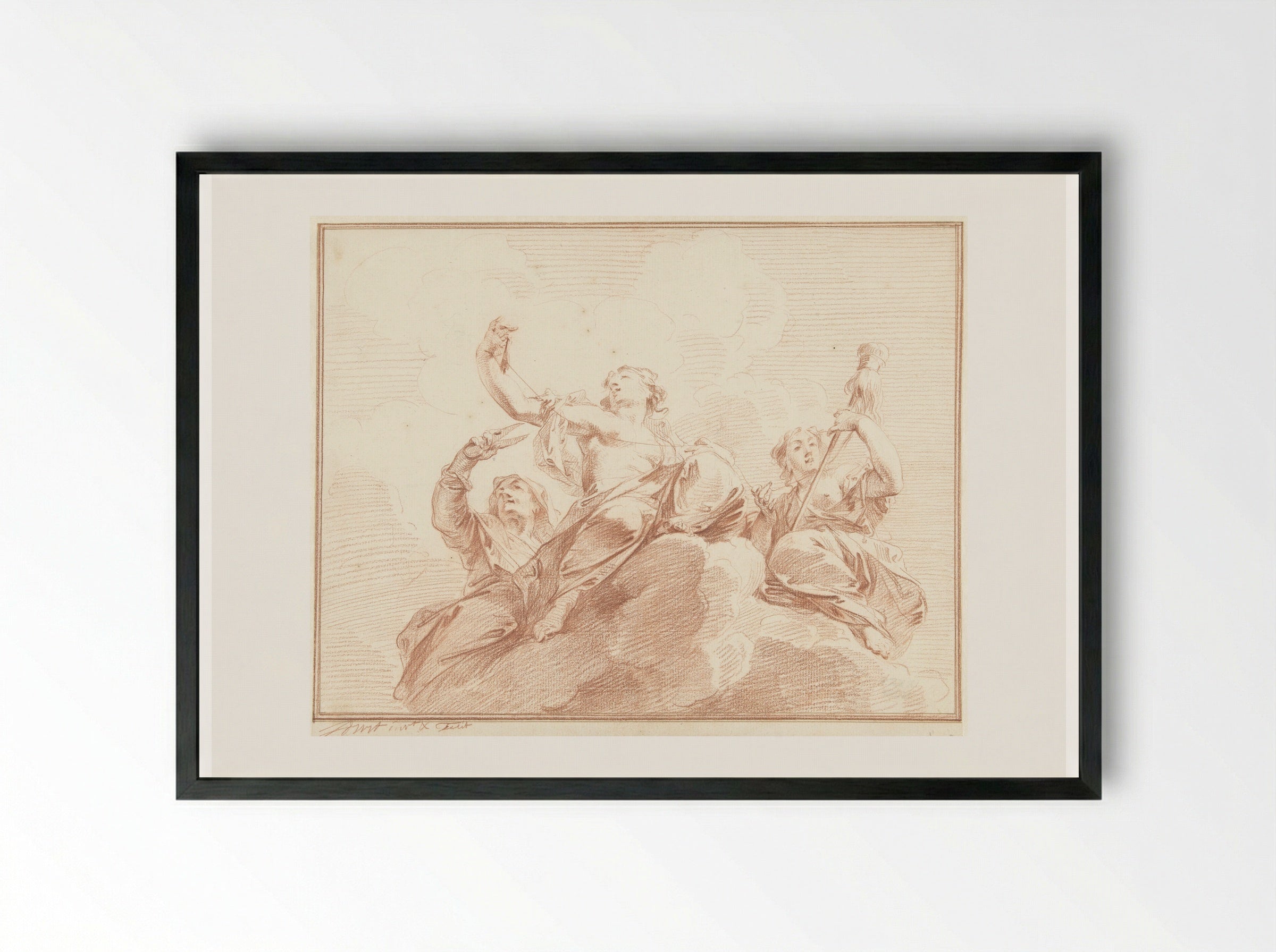The Three Fates - Jacob de Wit - Framed Print Black