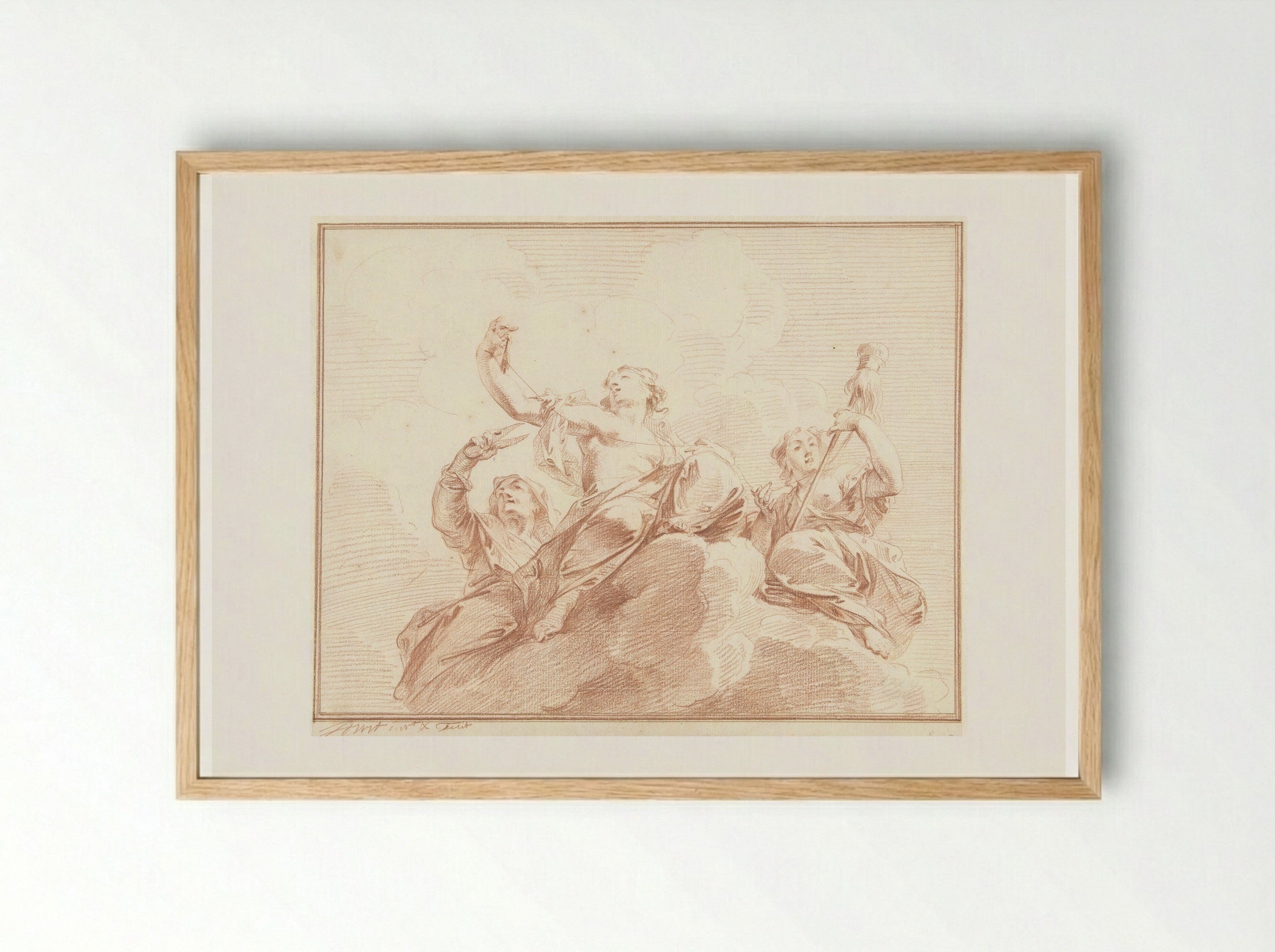 The Three Fates - Jacob de Wit - Framed Print Wood