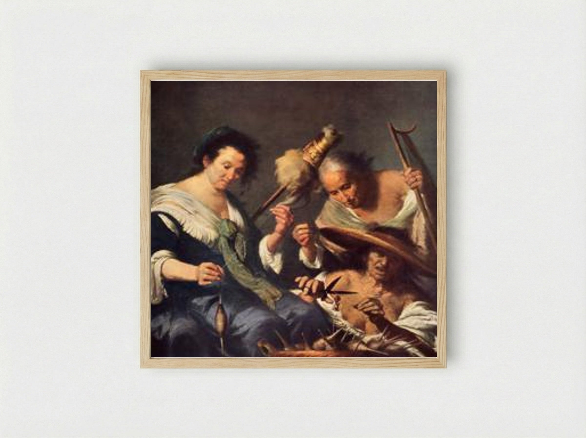 The Three Fates - Bernardo Strozzi - Framed Print Wood