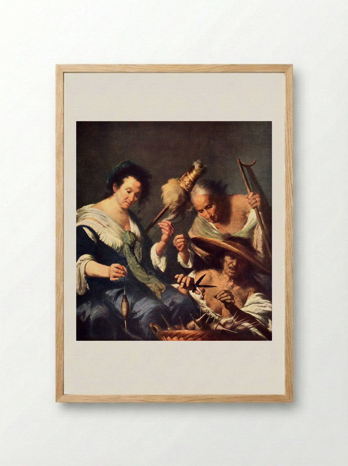 The Three Fates - Bernardo Strozzi - Framed Print Wood