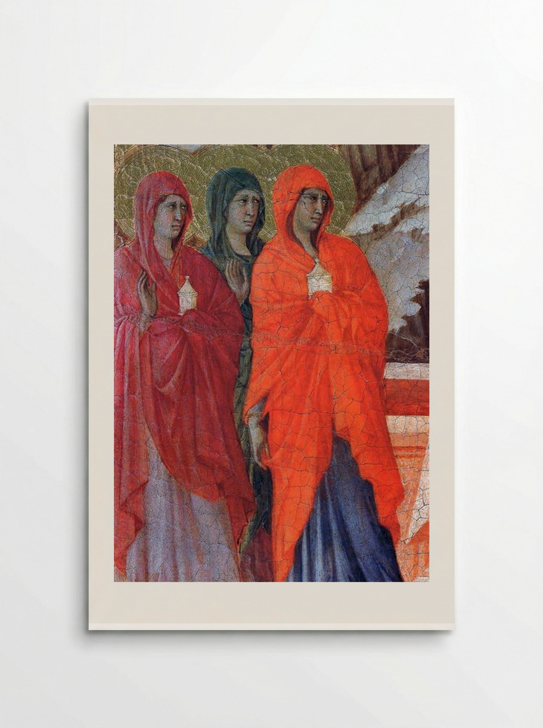 The Three Marys at the Tomb (Fragment) - Duccio di Buoninsegna - Poster