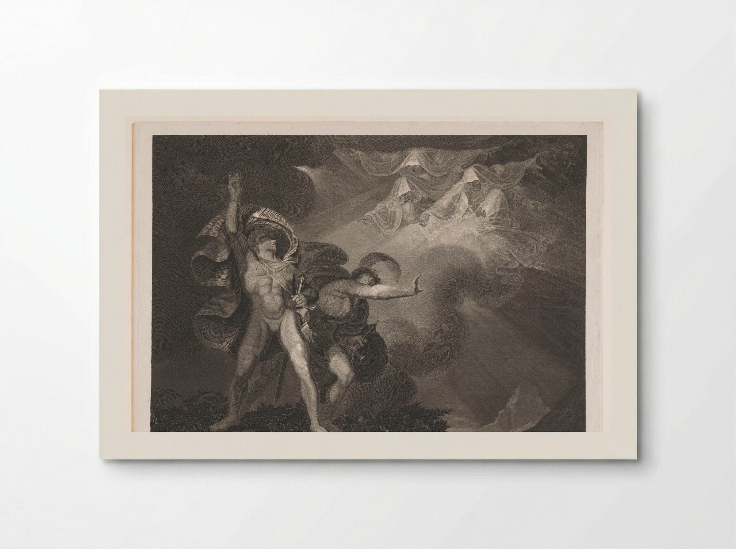 The Three Witches Appearing to Macbeth and Banquo - Thomas Trotter - Poster