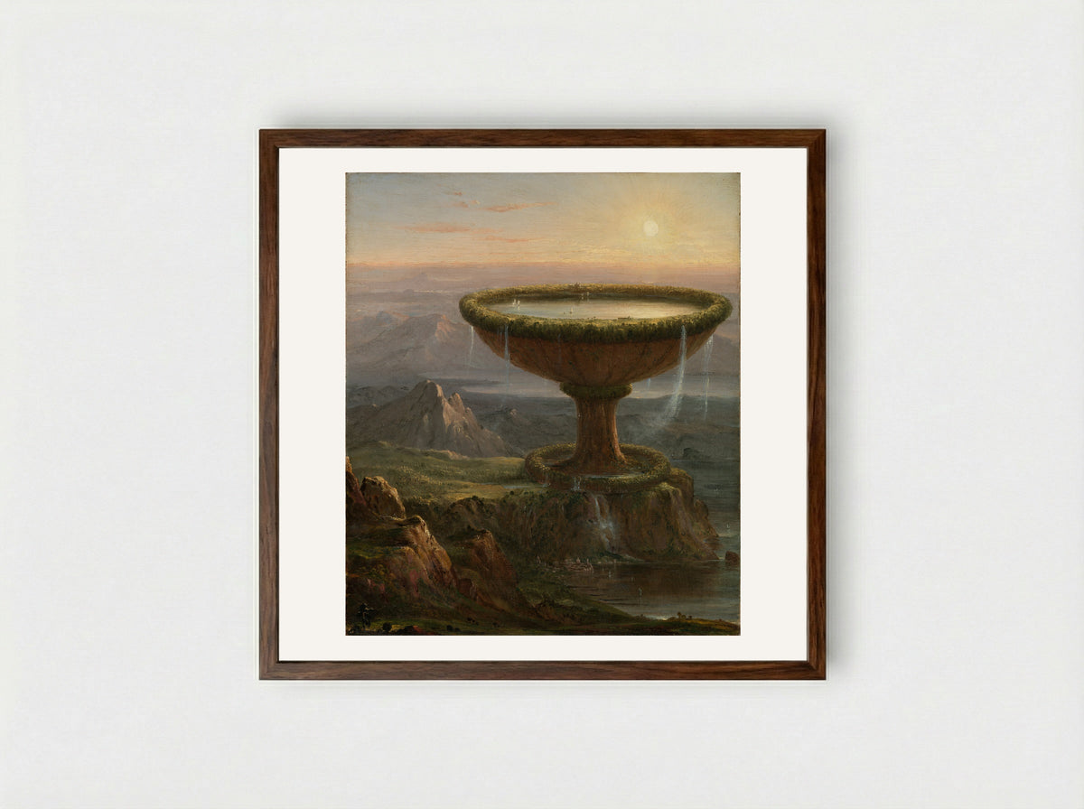 The Titan's Goblet - Thomas Cole - Framed Print Dark Wood