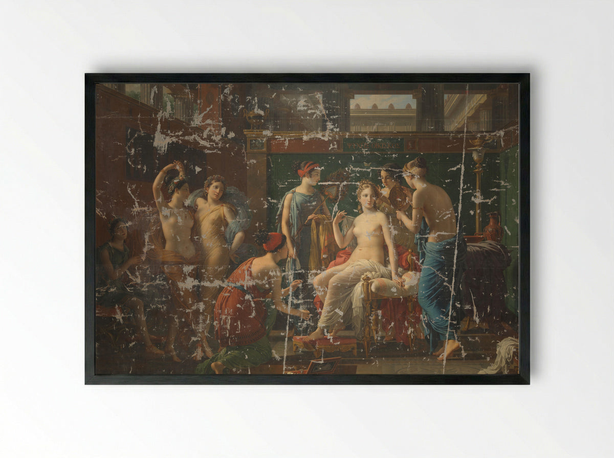 The Toilet of Psyche - Joseph Paelinck - Framed Print Black