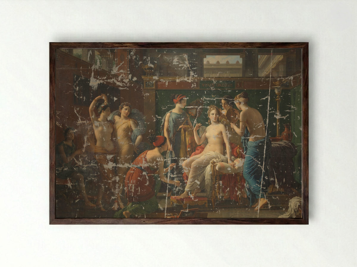 The Toilet of Psyche - Joseph Paelinck - Framed Print Dark Wood