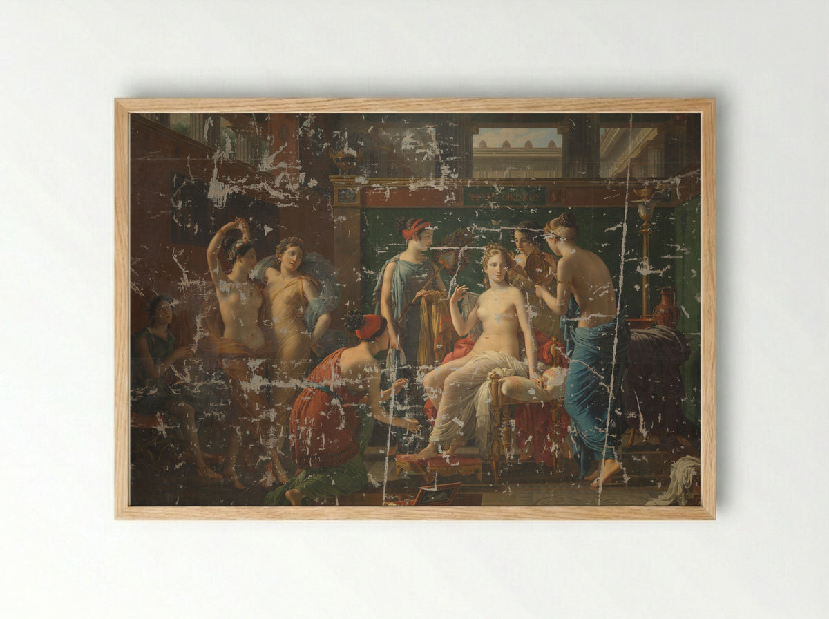 The Toilet of Psyche - Joseph Paelinck - Framed Print Wood